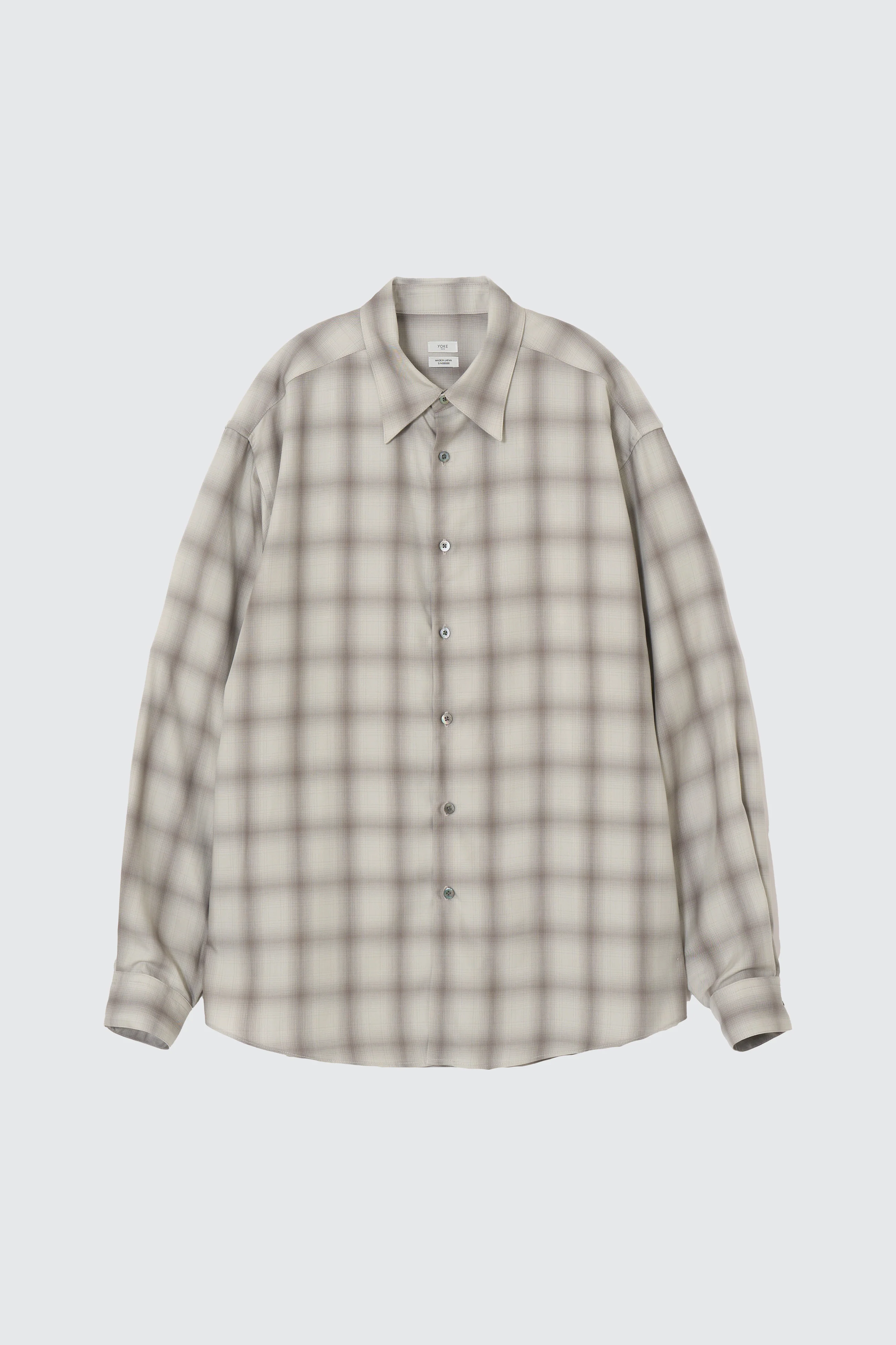 Tencell Ombre Plaid Regullar Collor Shirt - Image 11