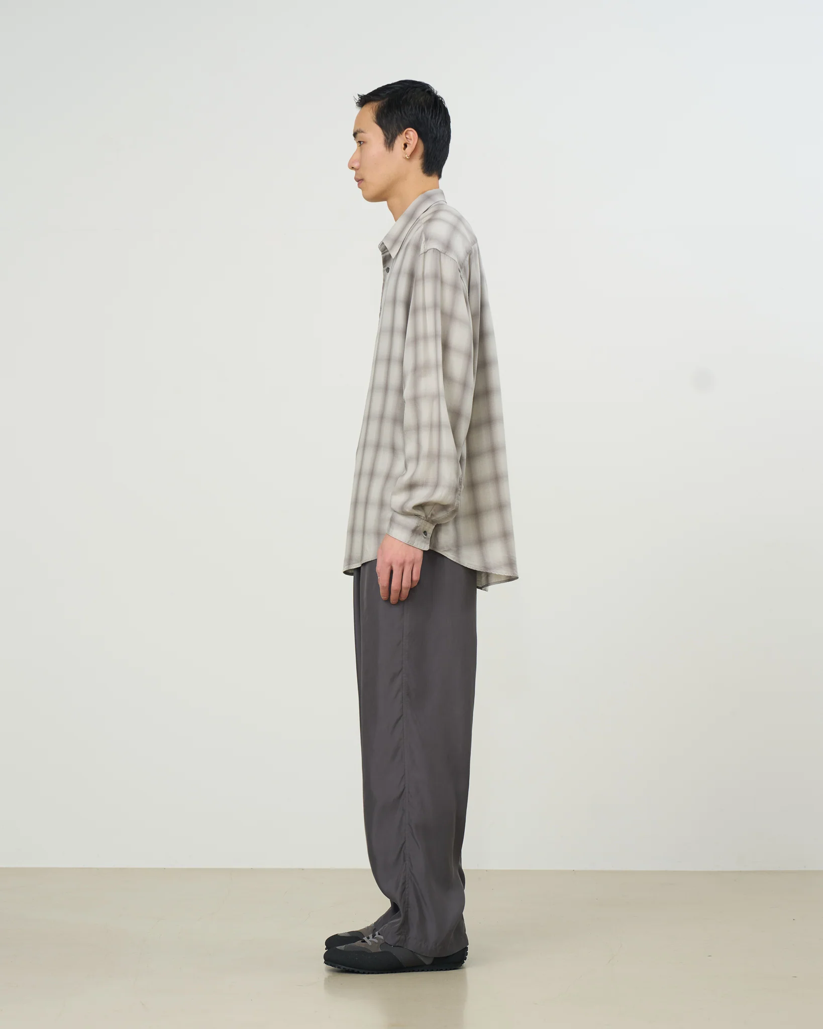 Tencell Ombre Plaid Regullar Collor Shirt - Image 14