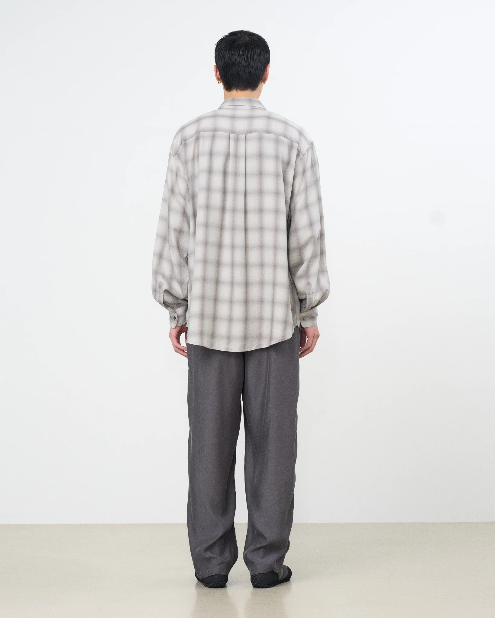 Tencell Ombre Plaid Regullar Collor Shirt - Image 15
