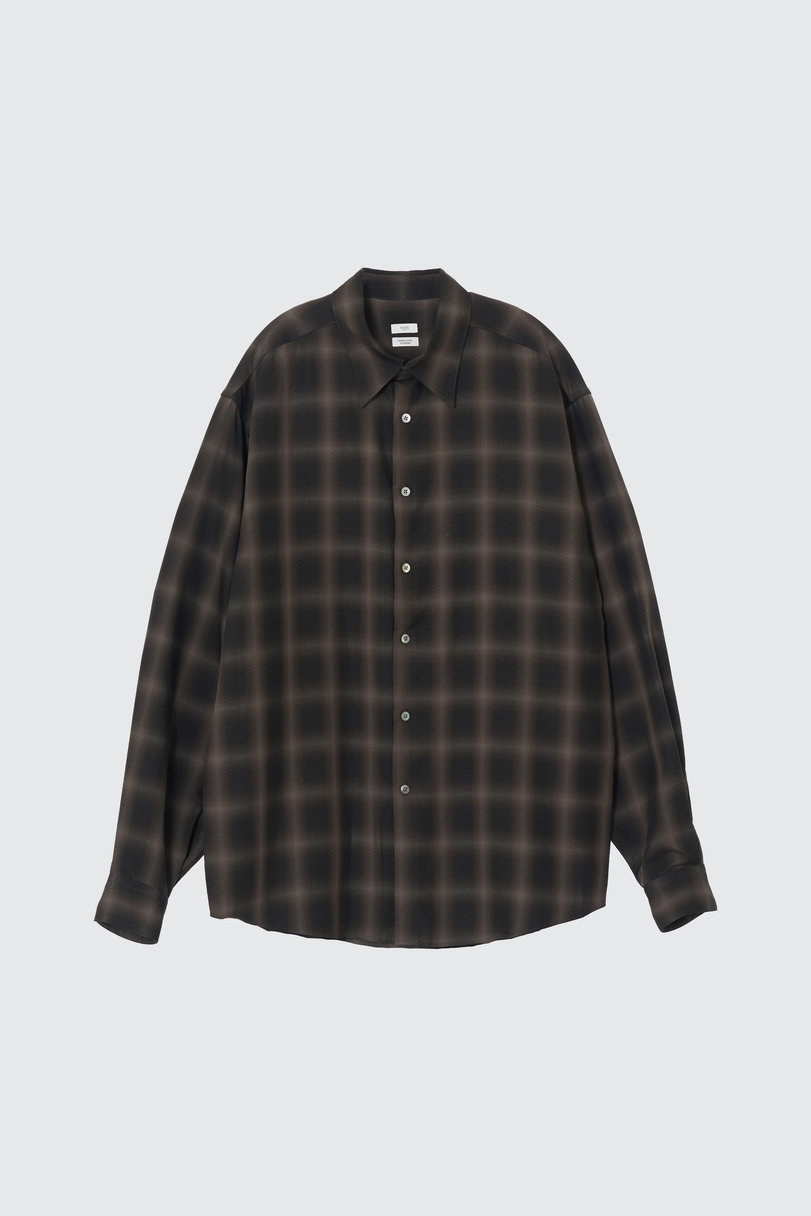 Tencell Ombre Plaid Regullar Collor Shirt - Image 6