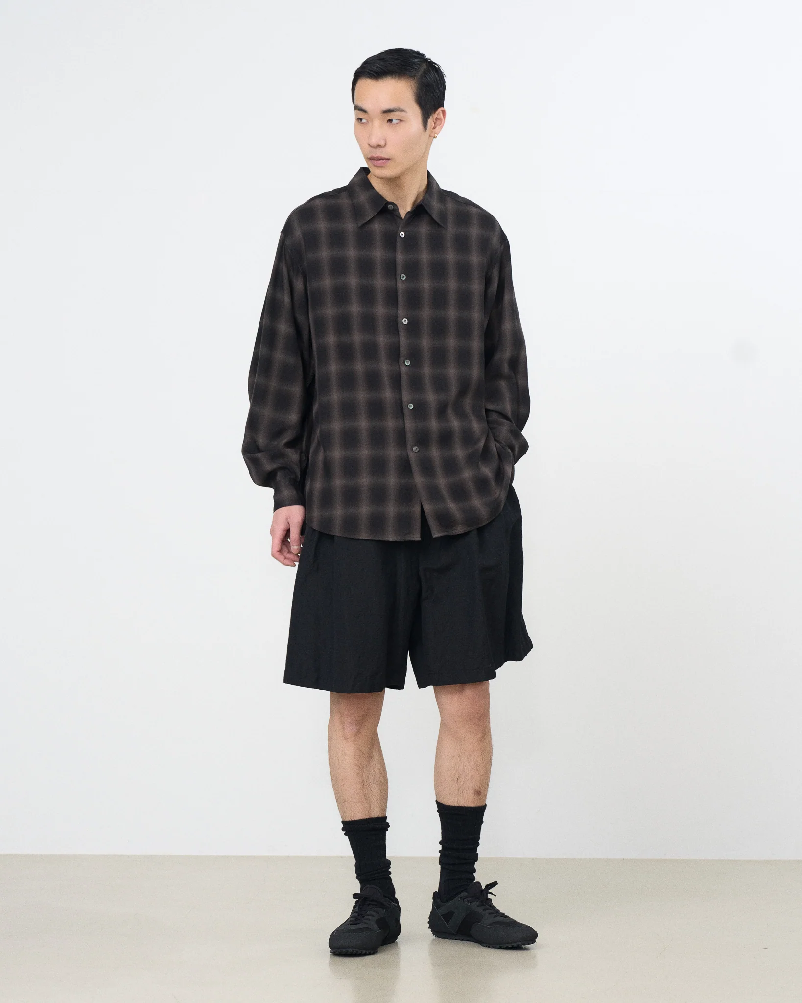 Tencell Ombre Plaid Regullar Collor Shirt - Image 8