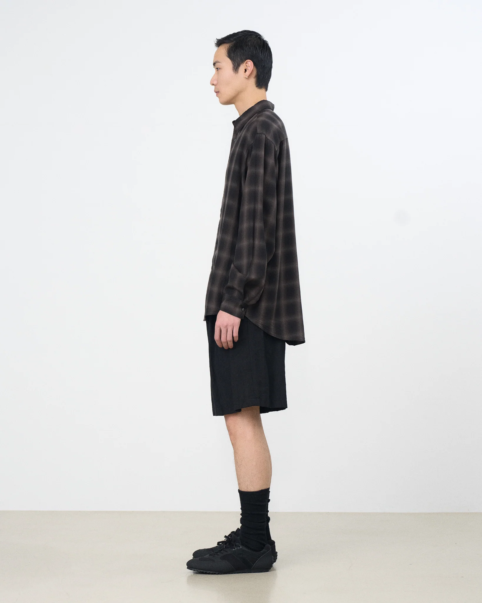 Tencell Ombre Plaid Regullar Collor Shirt - Image 9
