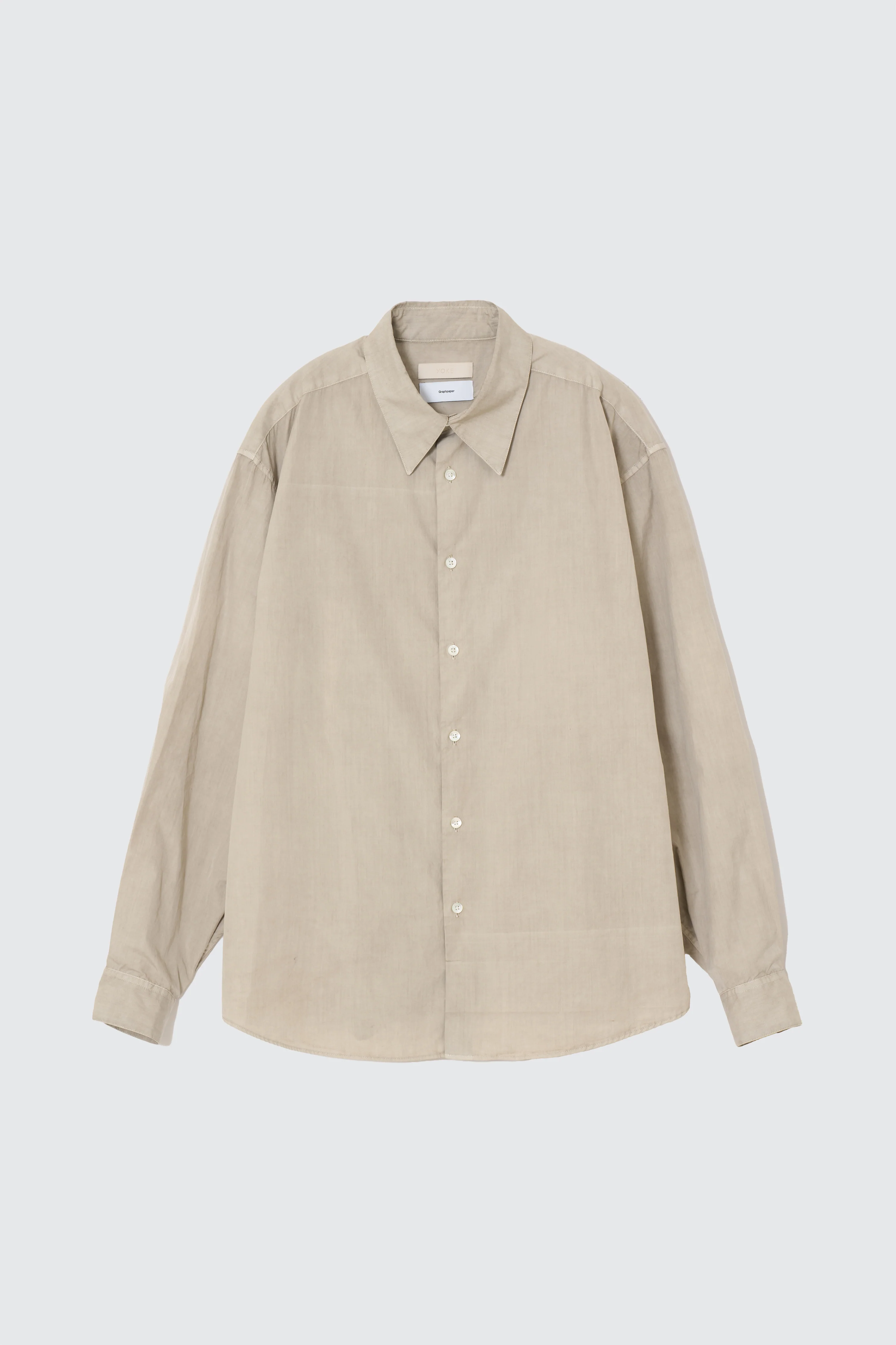 YOKE×Graphpaper Suvin Gold Cotton Poplin Pigment Dyed Regular Collar Shirt - Image 11