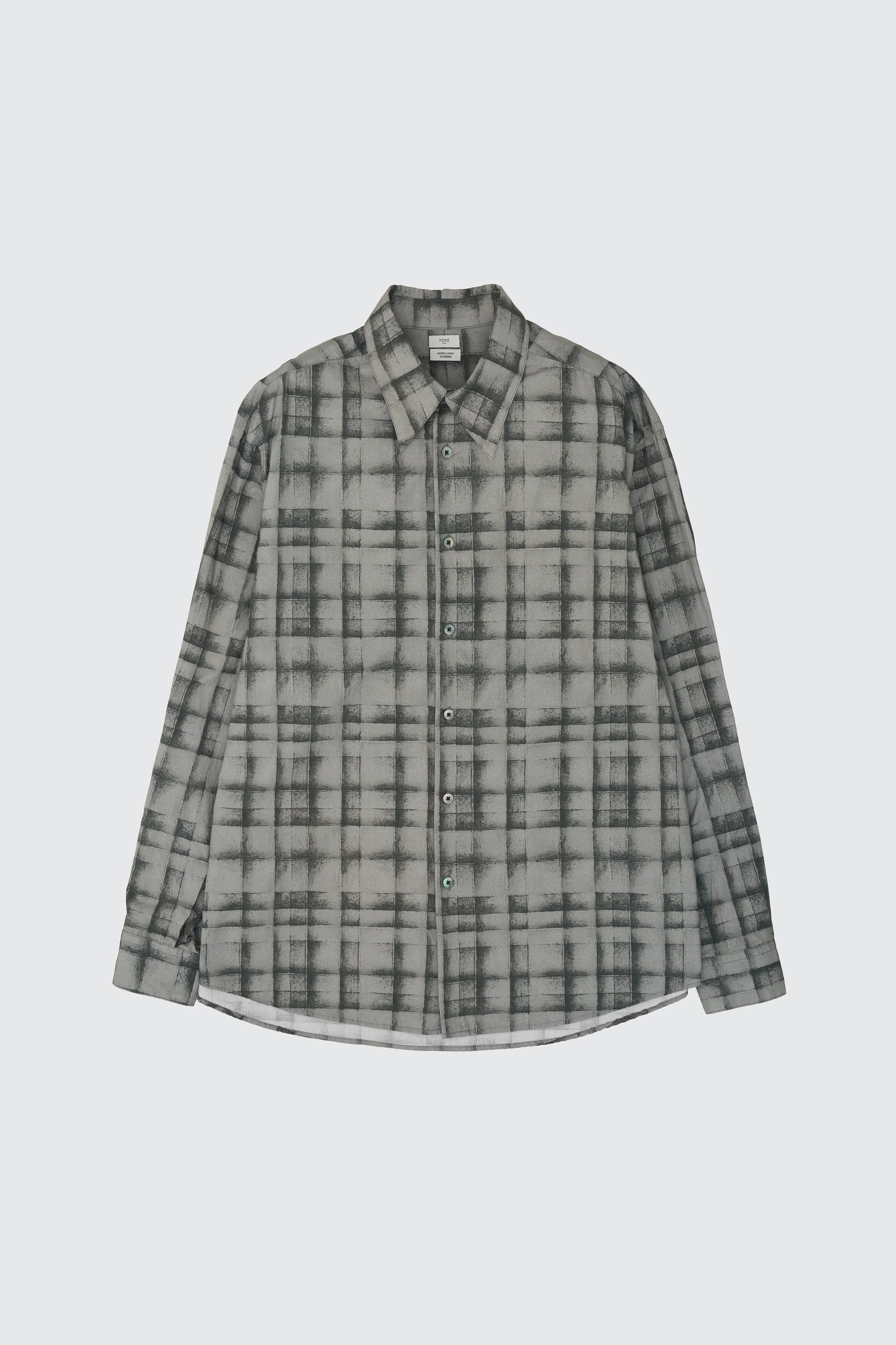 Plaid Cotton Typewriter Loose Fit Shirt - Image 6