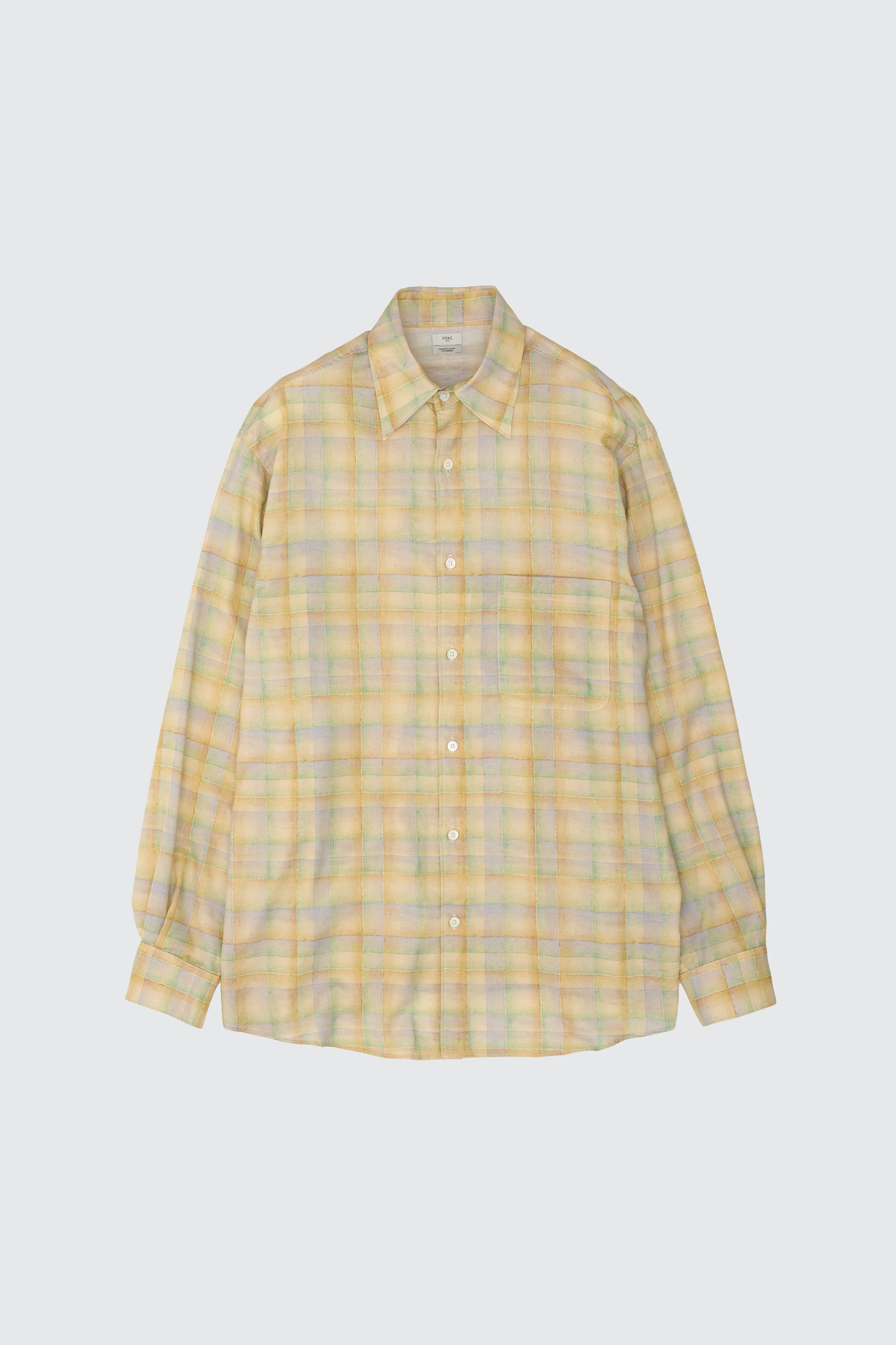 Printed Plaid Cotton Silk Twill Shirt - Image 10