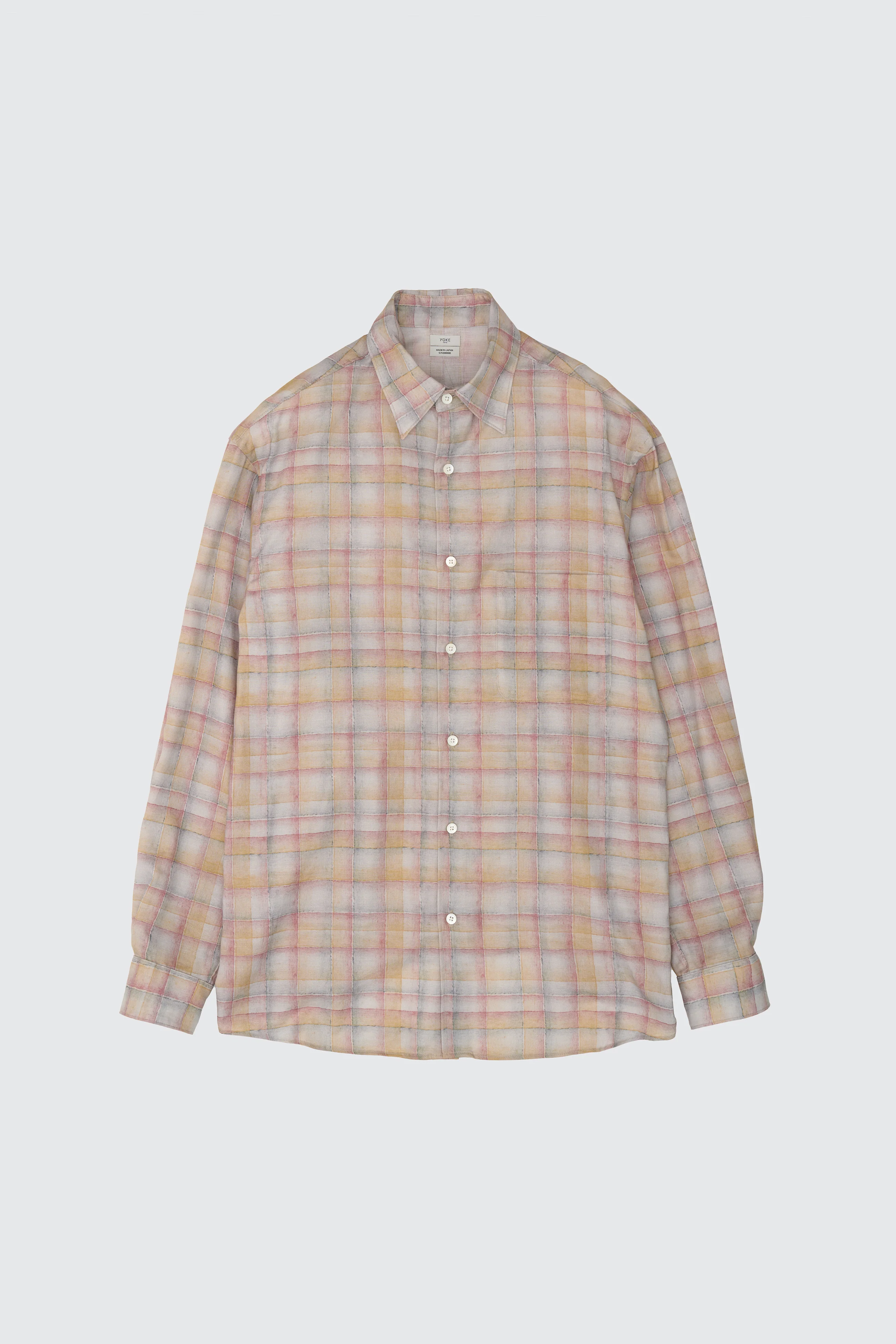Printed Plaid Cotton Silk Twill Shirt - Image 5