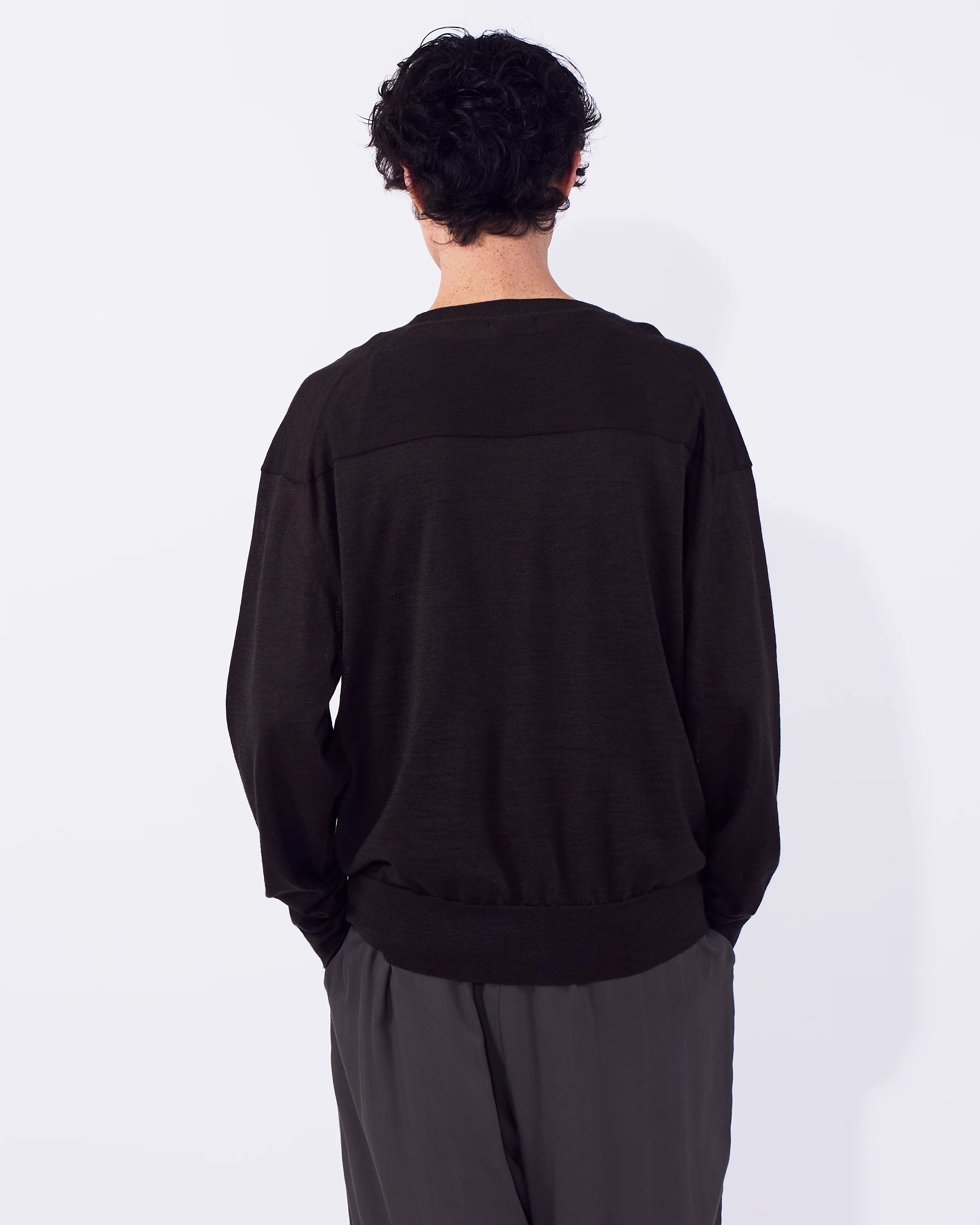Ramie Wool V-neck Sweater - Image 3