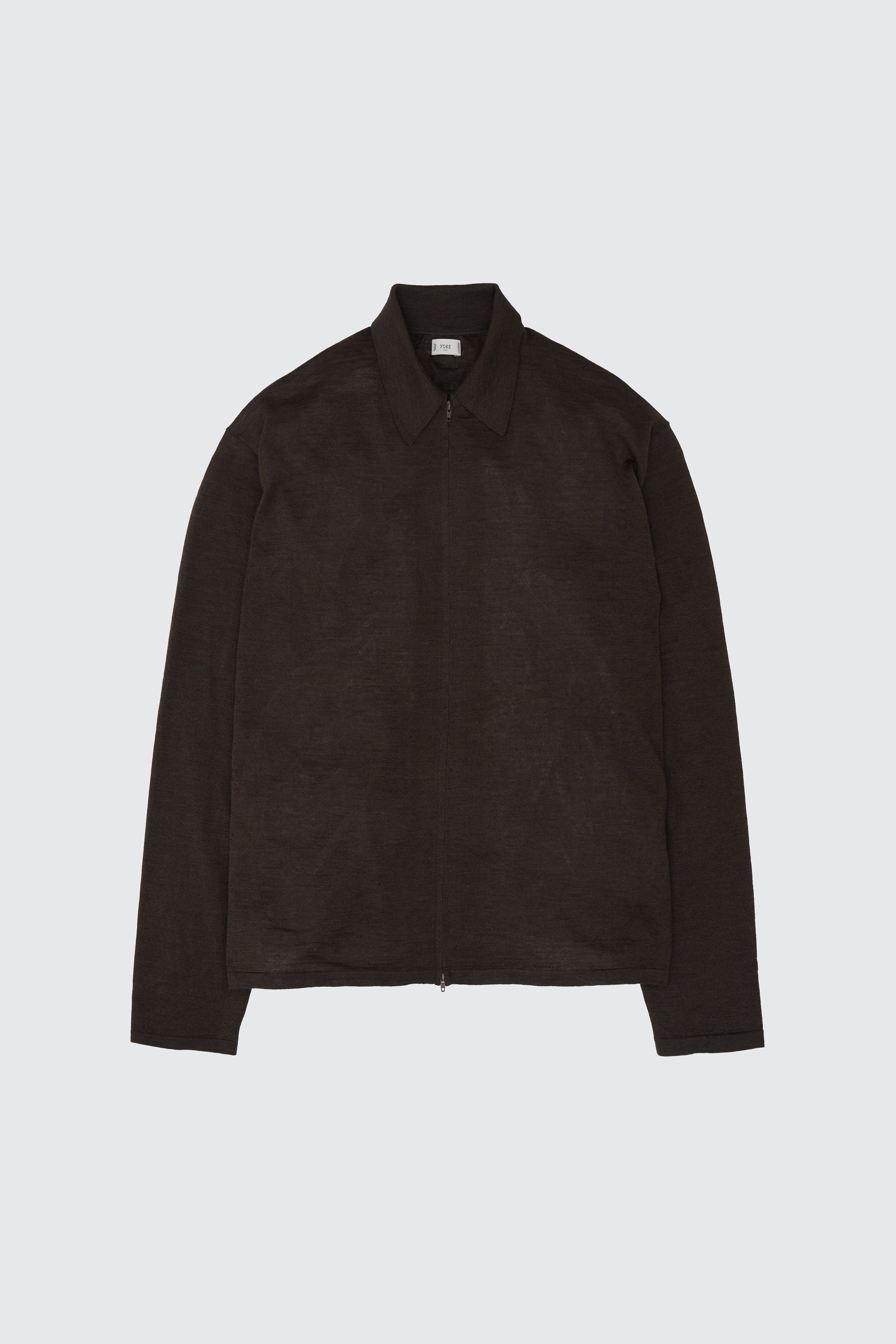 Ramie Wool Zip Knit Shirt - Image 6