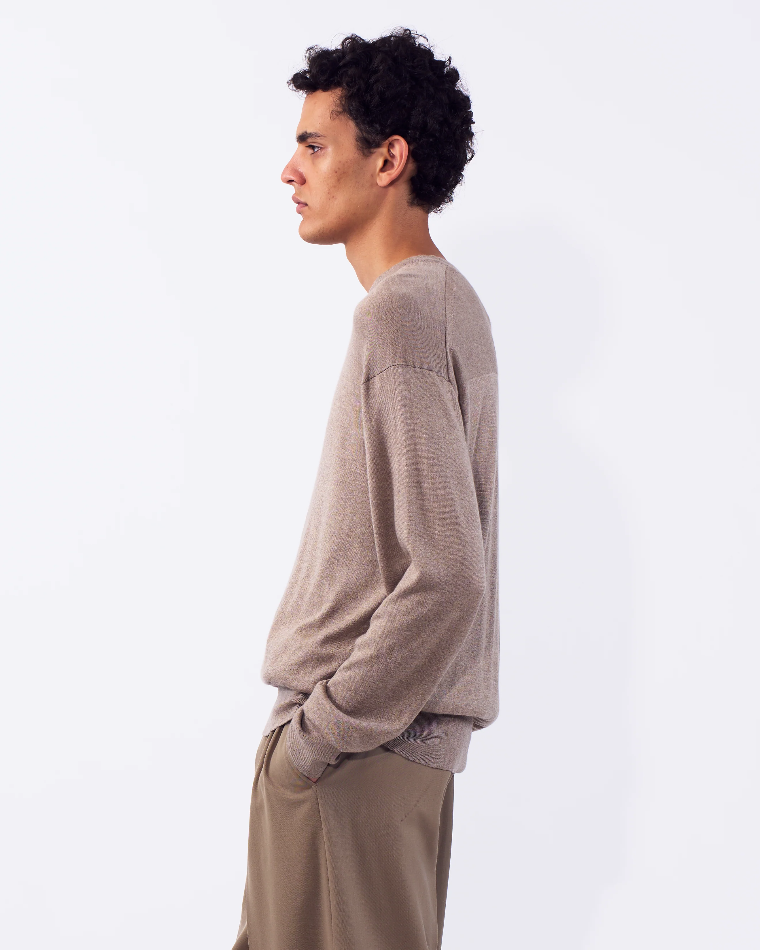 Silk Cashmere Knit Crewneck Sweater - Image 12