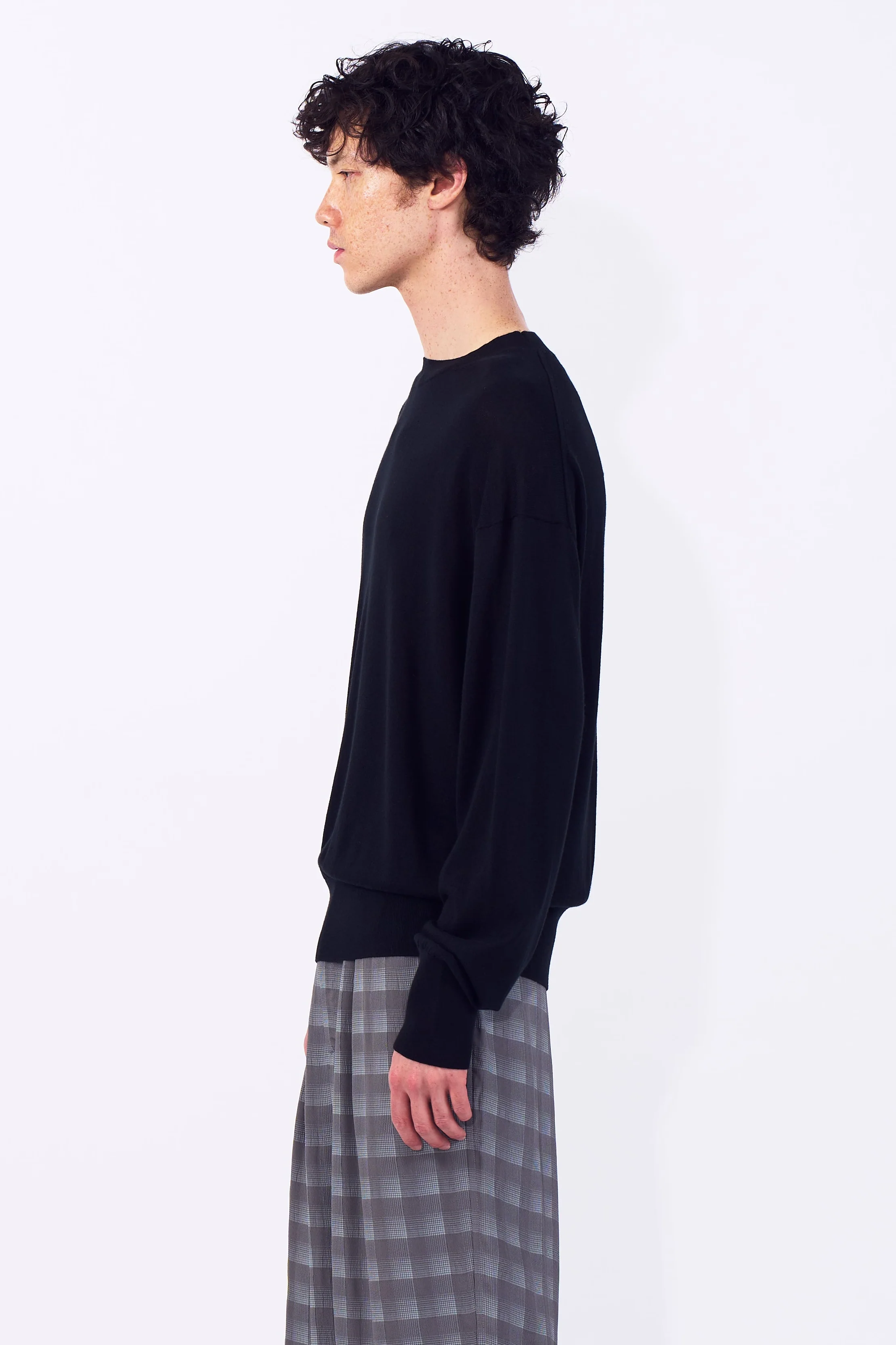 Silk Cashmere Knit Crewneck Sweater - Image 3