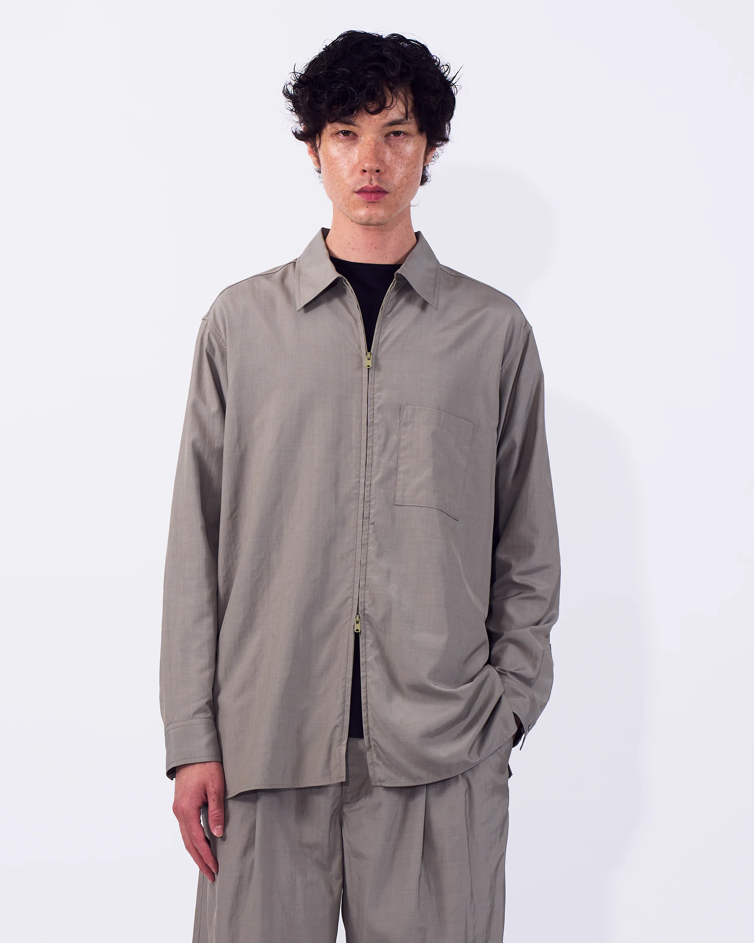 Silk Nylon Zip Shirt - Image 7