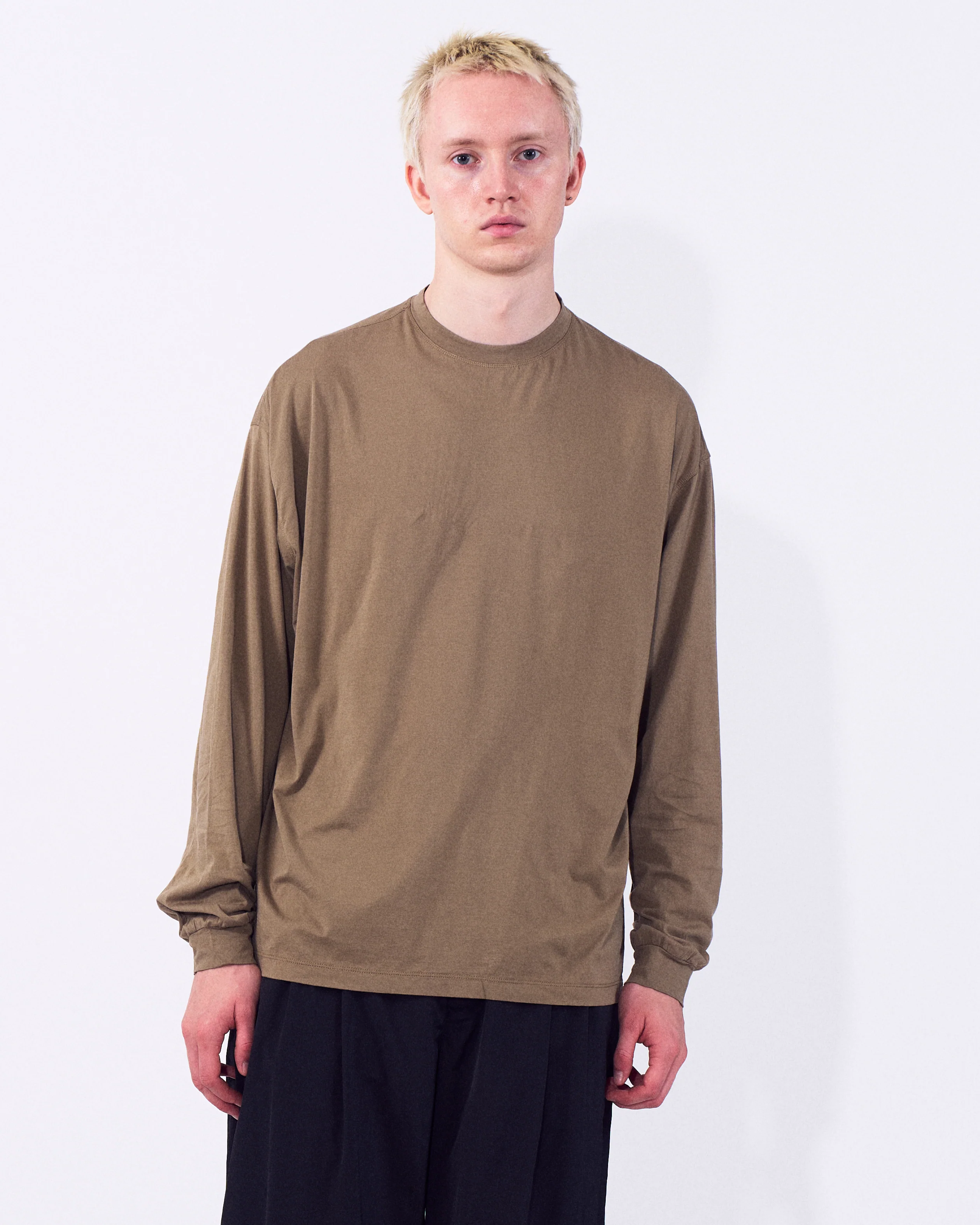 Suvin Cotton Yoke T-Shirt Long Sleeves - Image 3