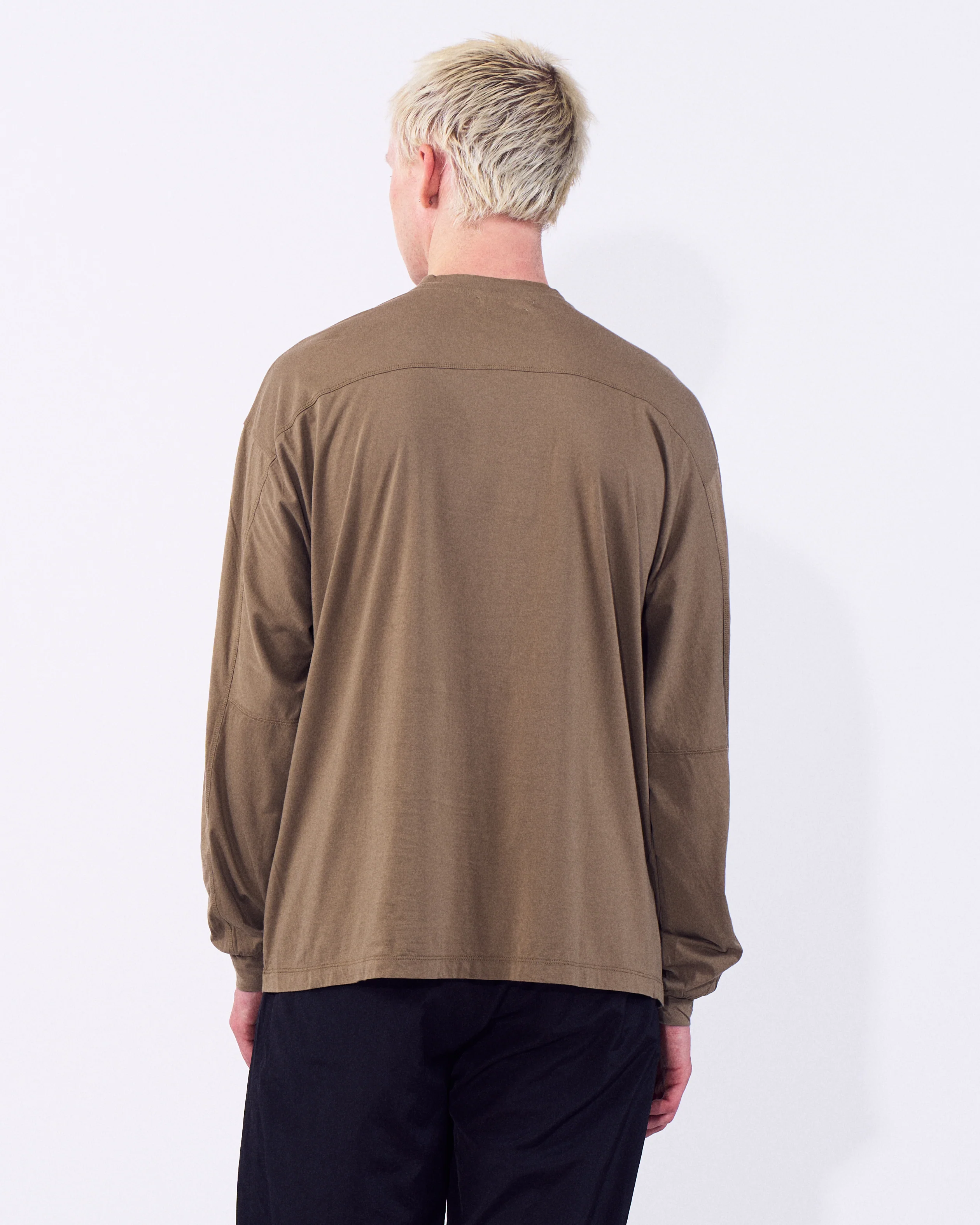 Suvin Cotton Yoke T-Shirt Long Sleeves - Image 5