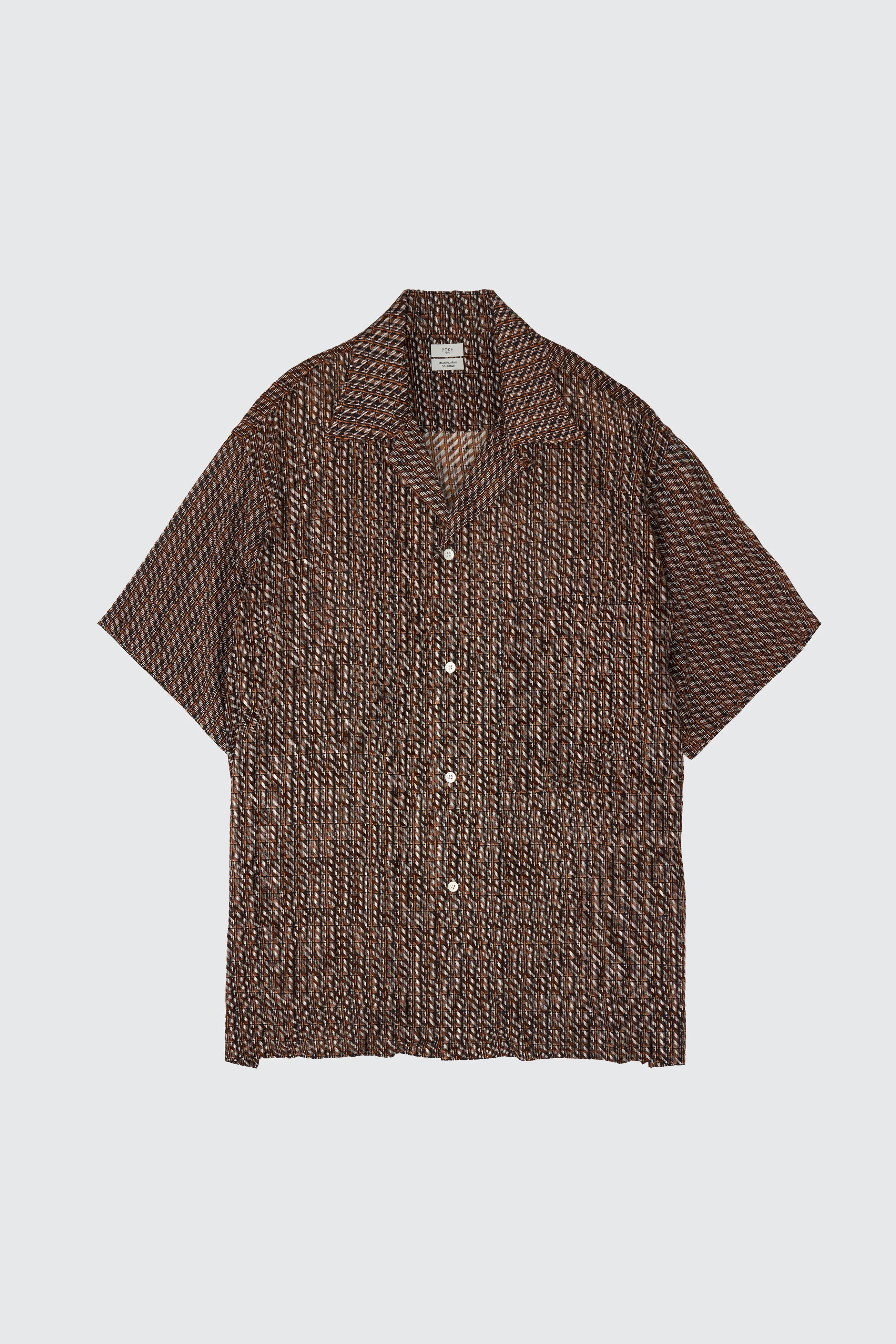 Vintage Pattern Printed Rayon Open Collar Shirt - Image 5