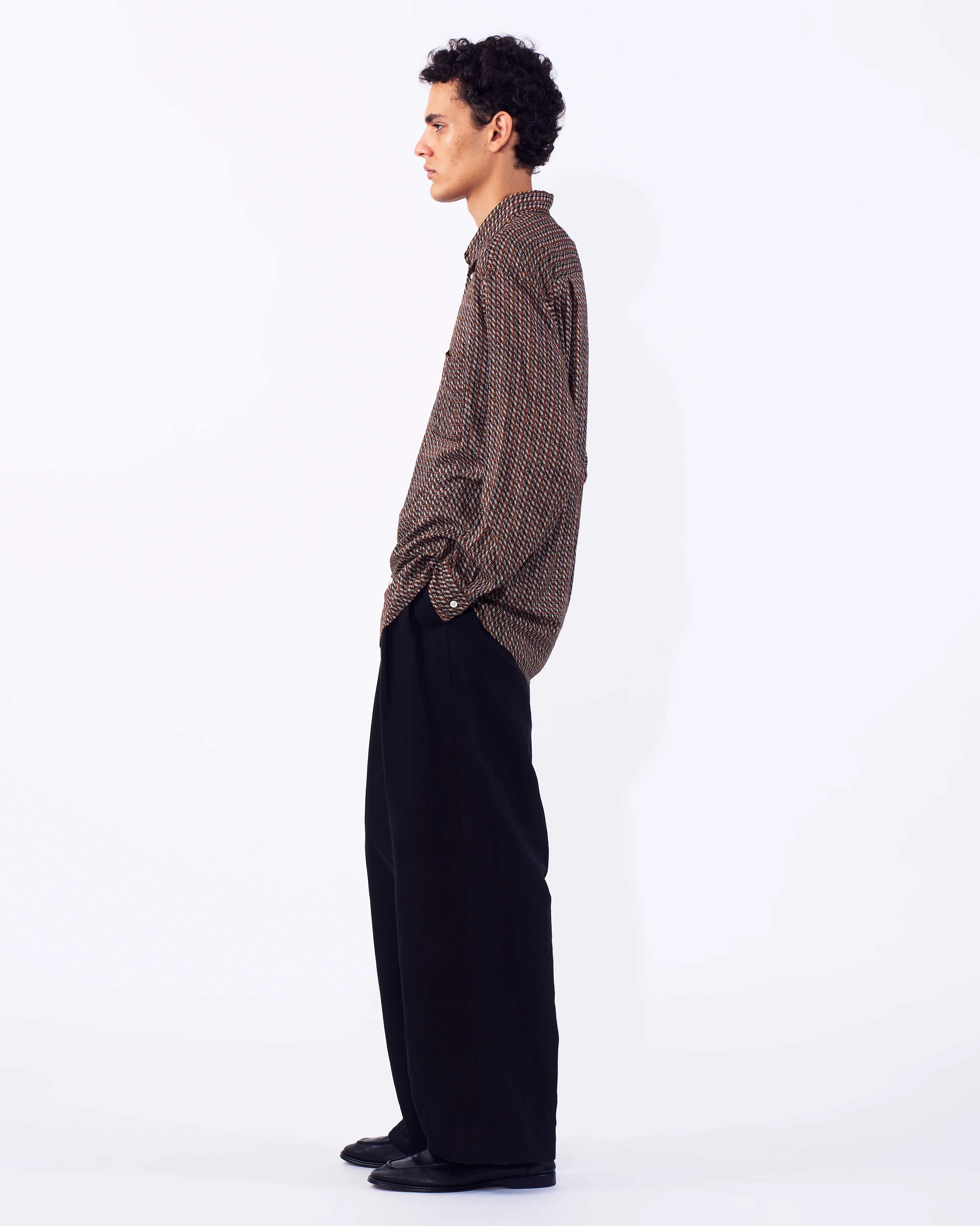 Vintage Pattern Printed Rayon Shirt - Image 4
