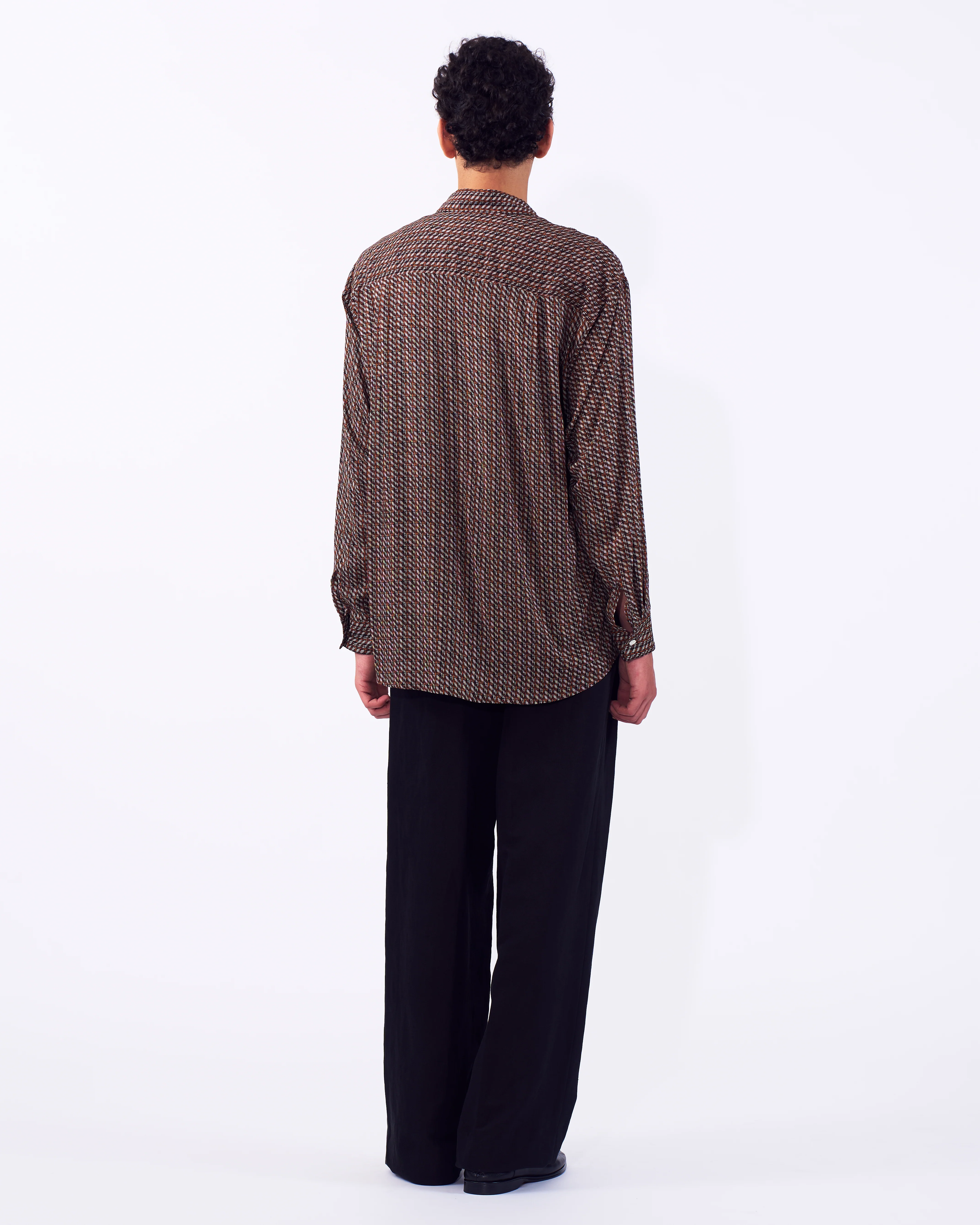 Vintage Pattern Printed Rayon Shirt - Image 5