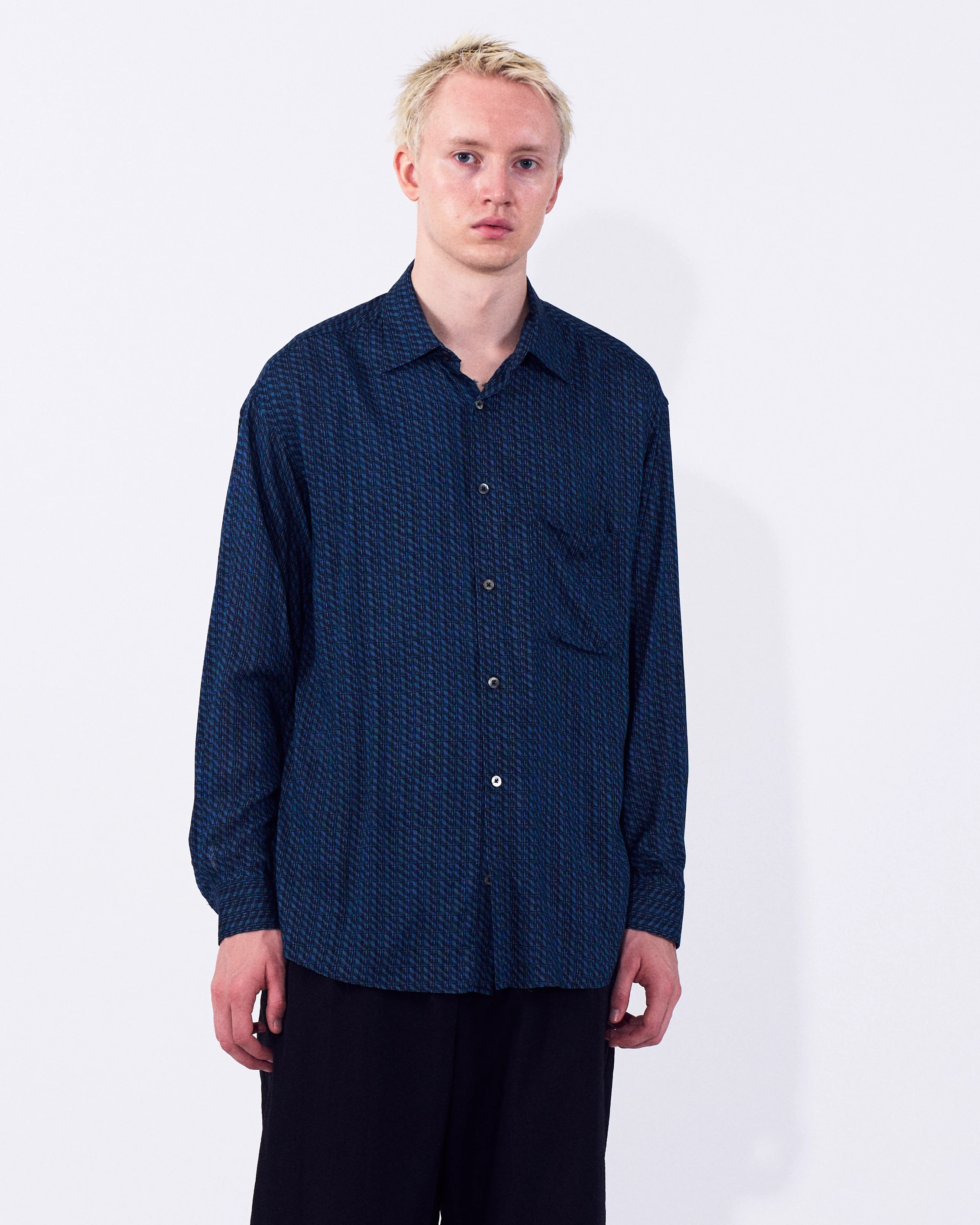 Vintage Pattern Printed Rayon Shirt - Image 7