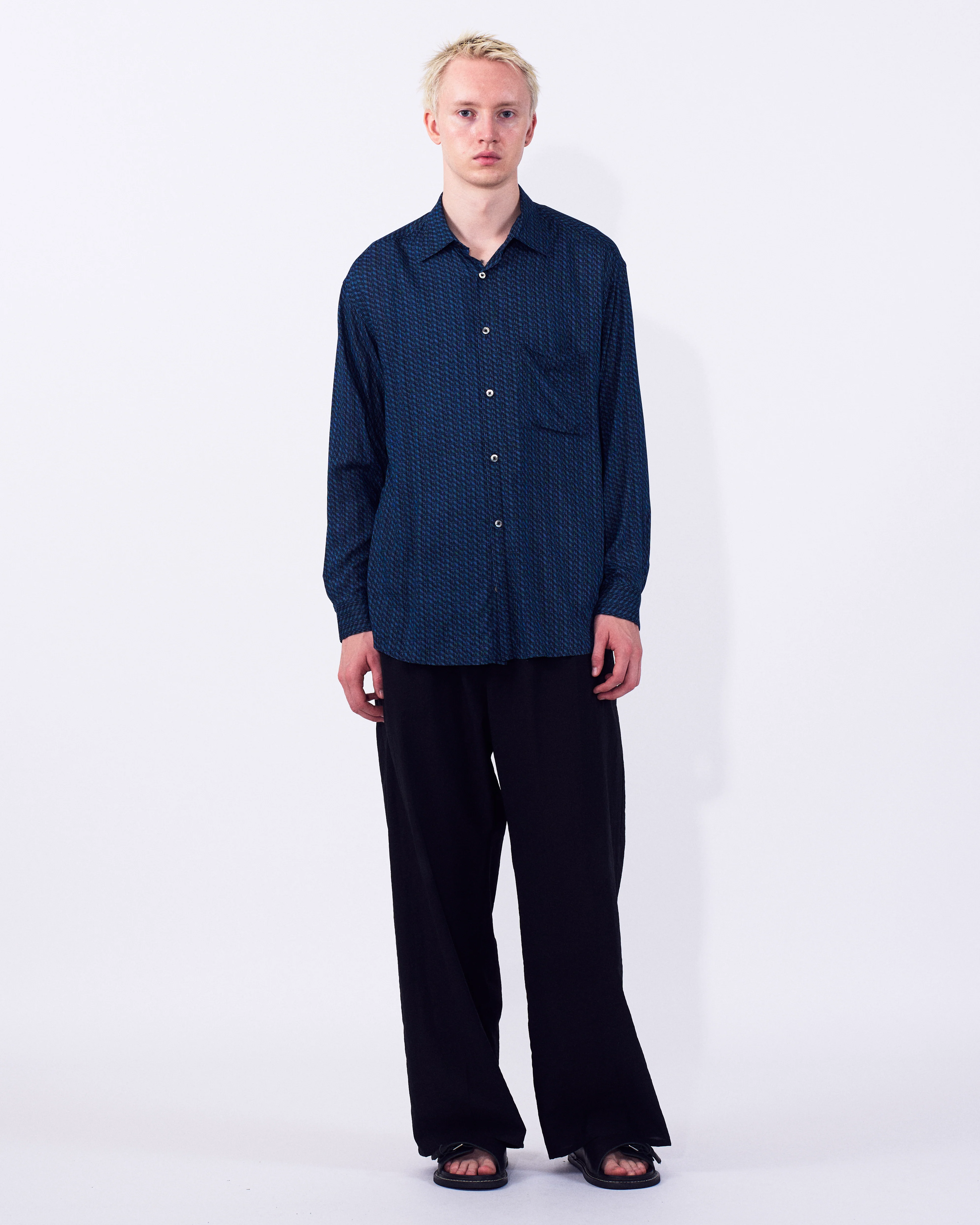 Vintage Pattern Printed Rayon Shirt - Image 8