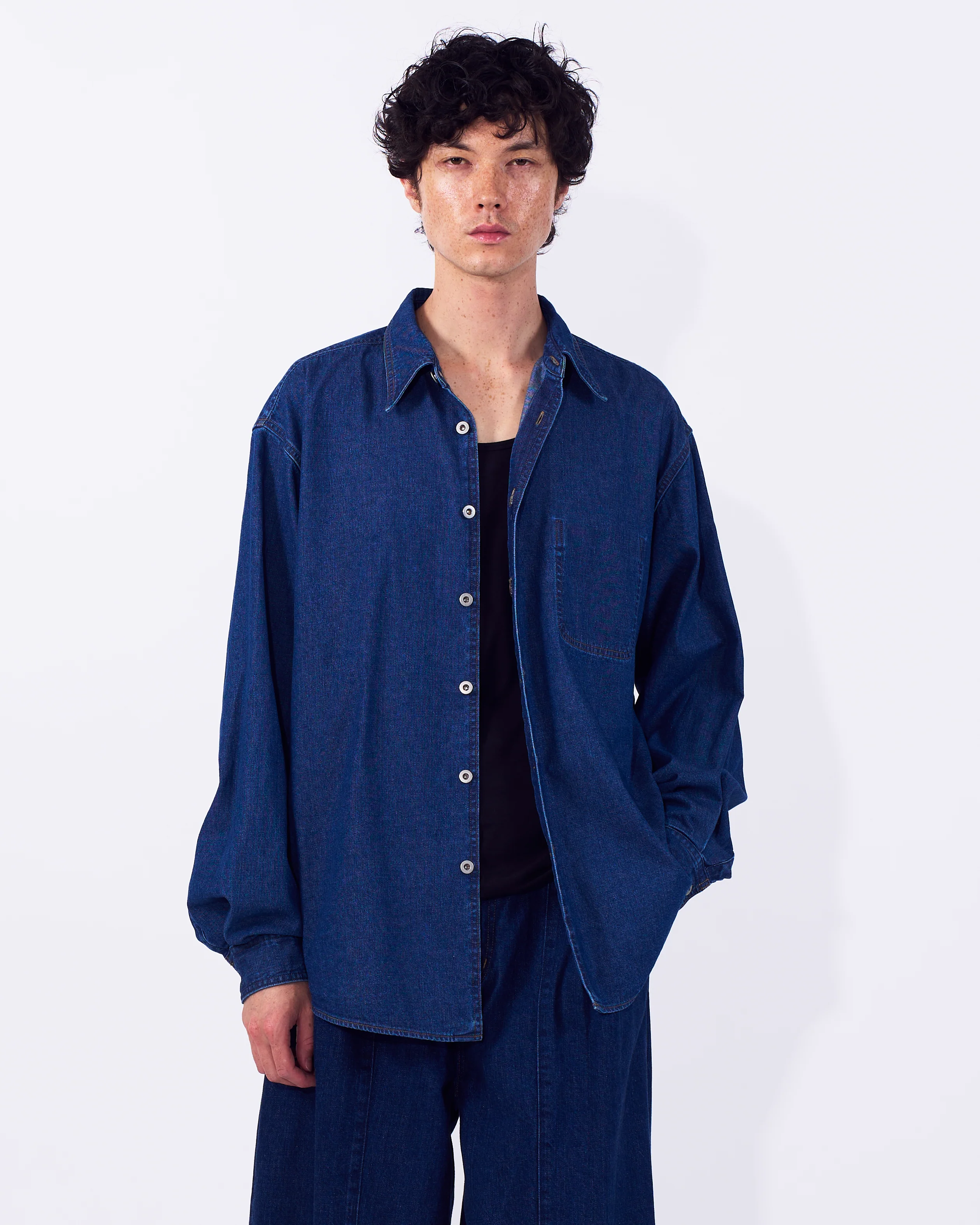 Vintage Washed Denim Shirt - Image 6