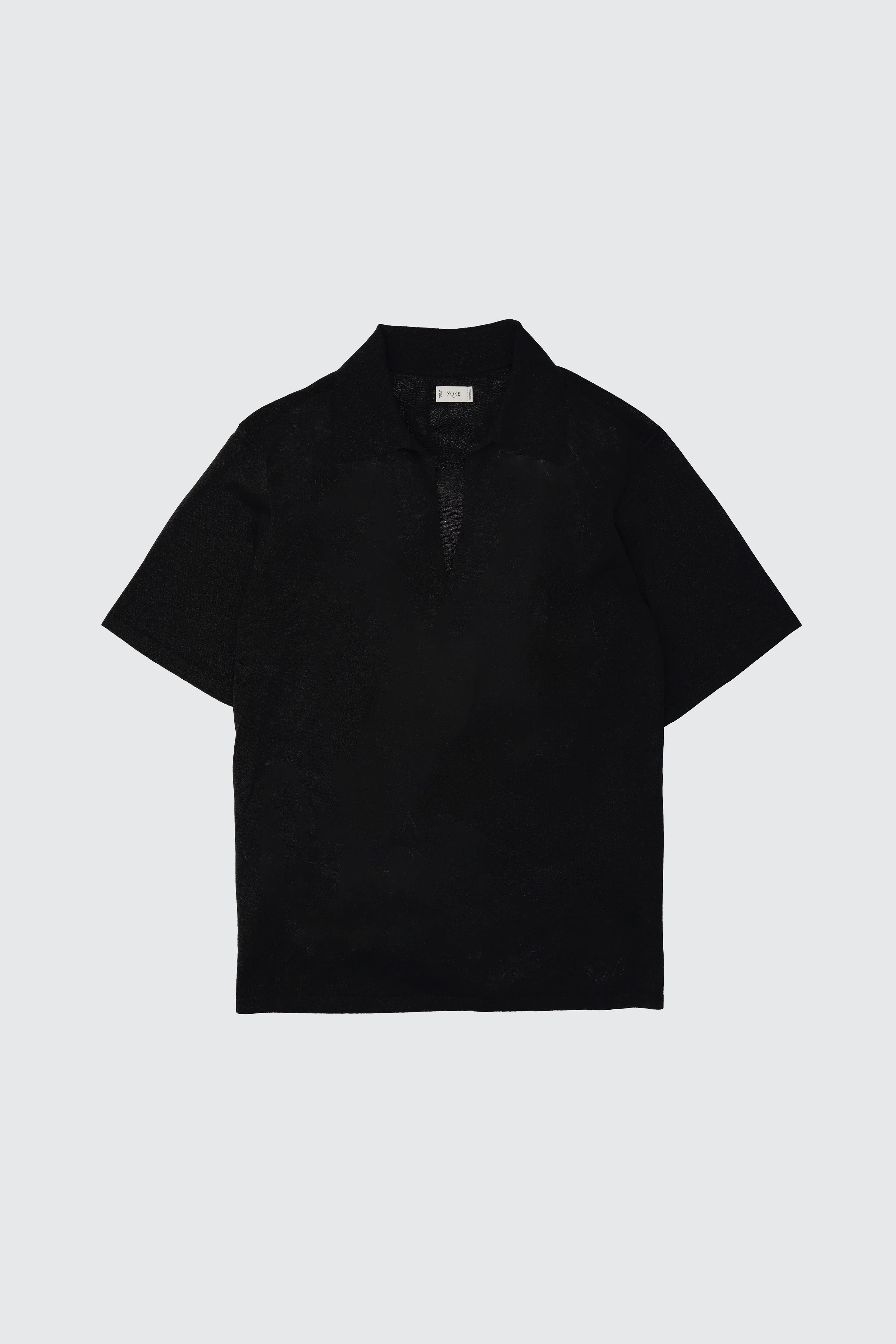 Washi Polyester Knit Sheer Skipper Shirt - Image 6