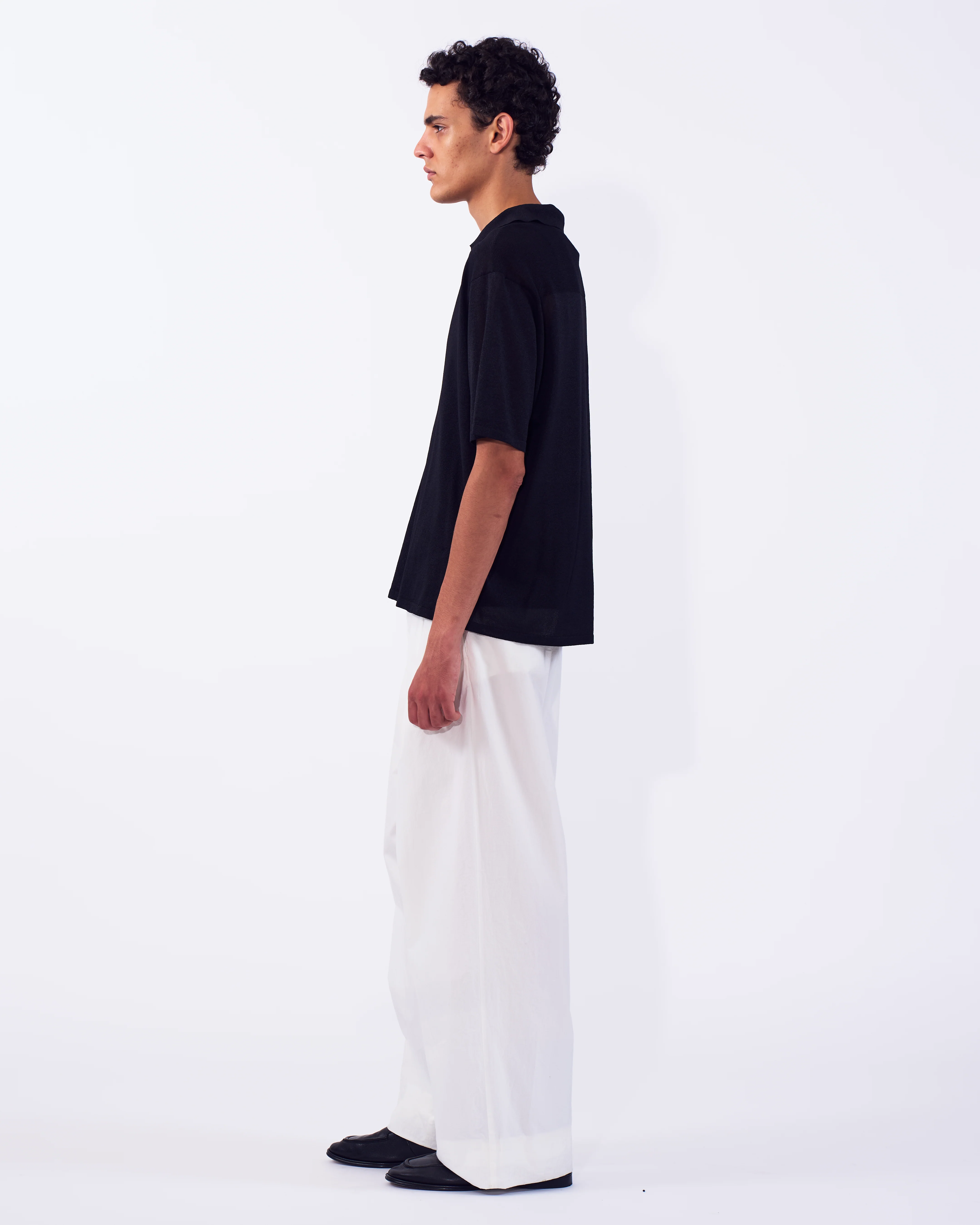 Washi Polyester Knit Sheer Skipper Shirt - Image 8