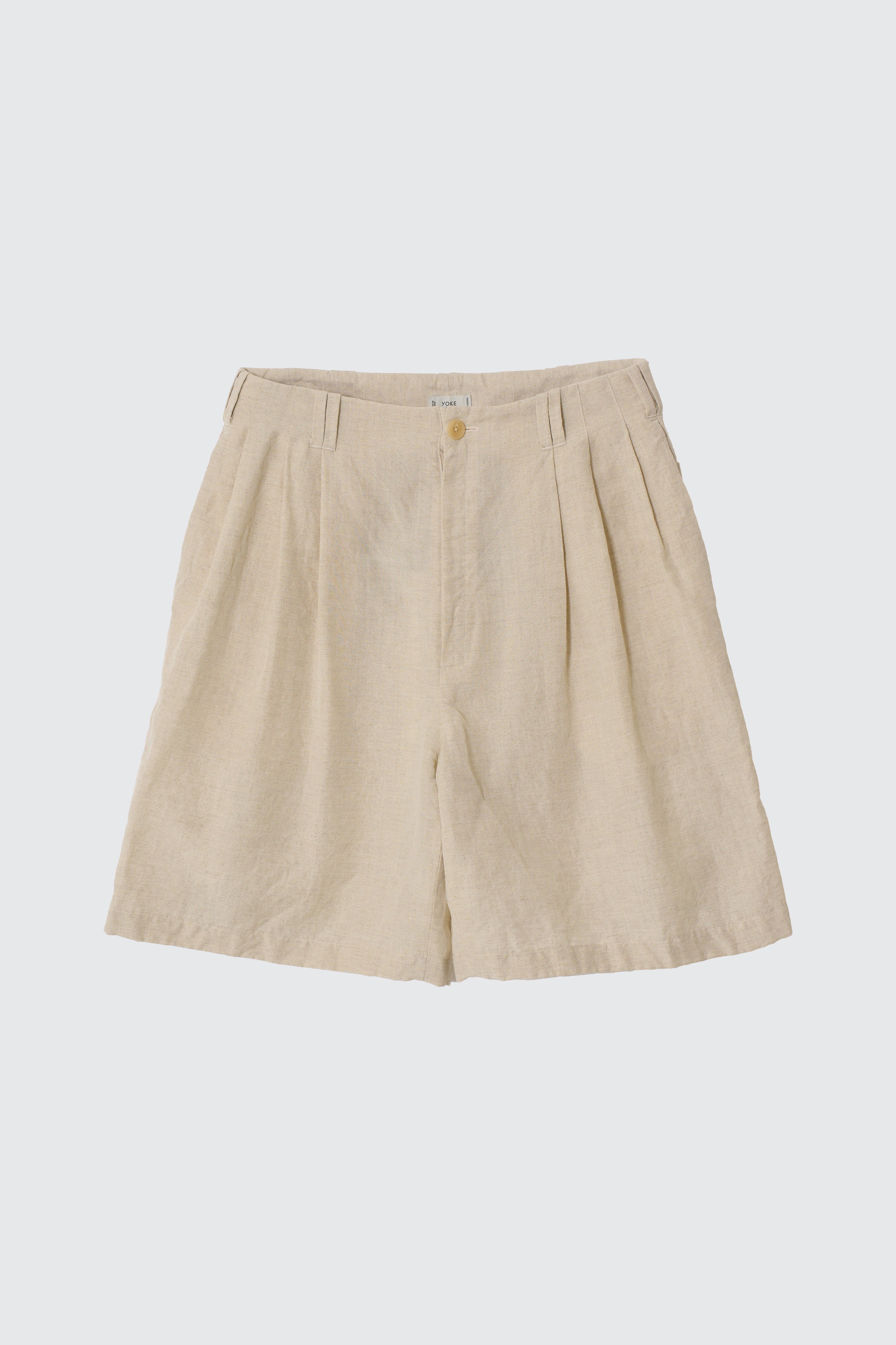 Wool Linen Weather Cloth 3pleated Shorts - Image 11