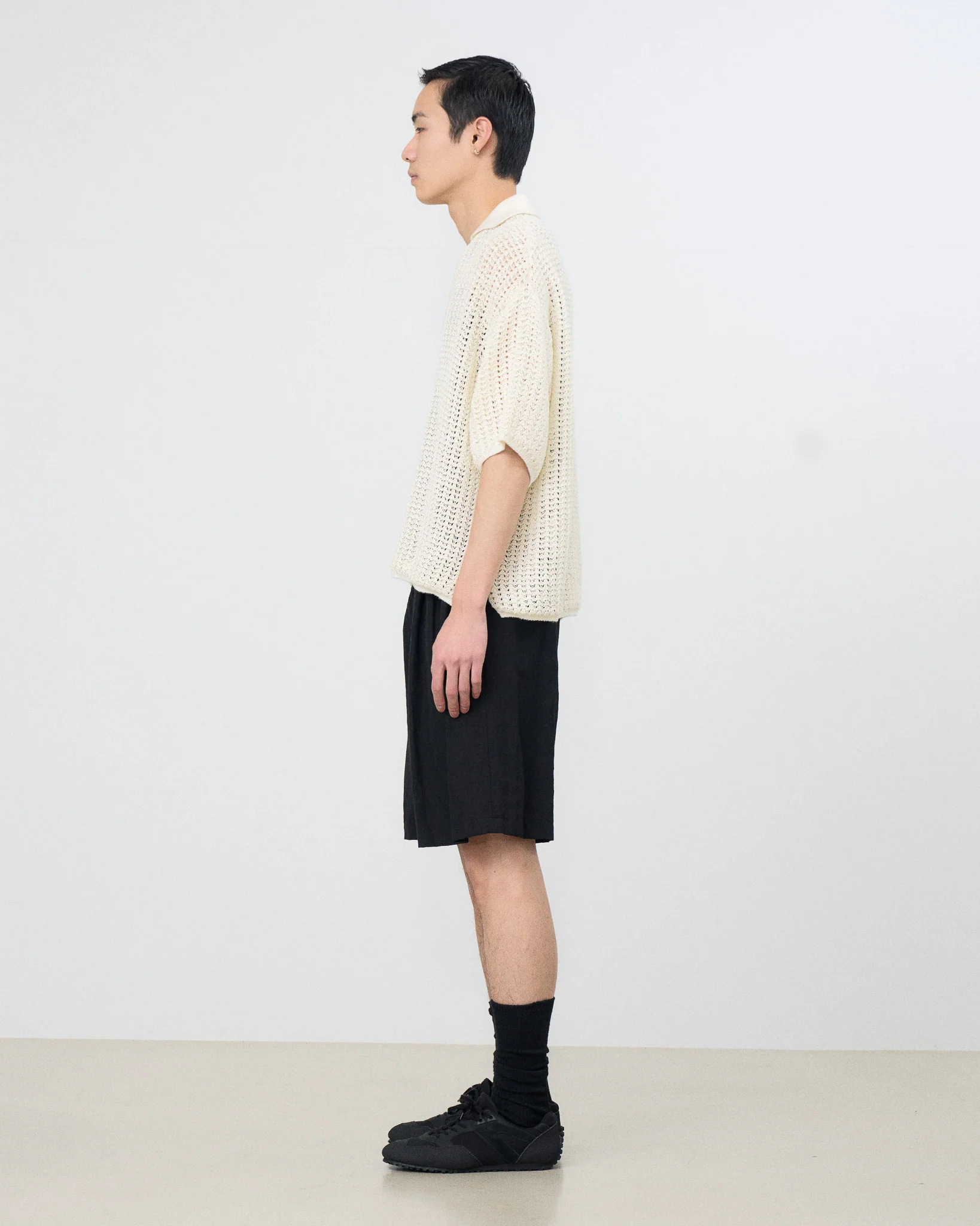 Wool Linen Weather Cloth 3pleated Shorts - Image 9