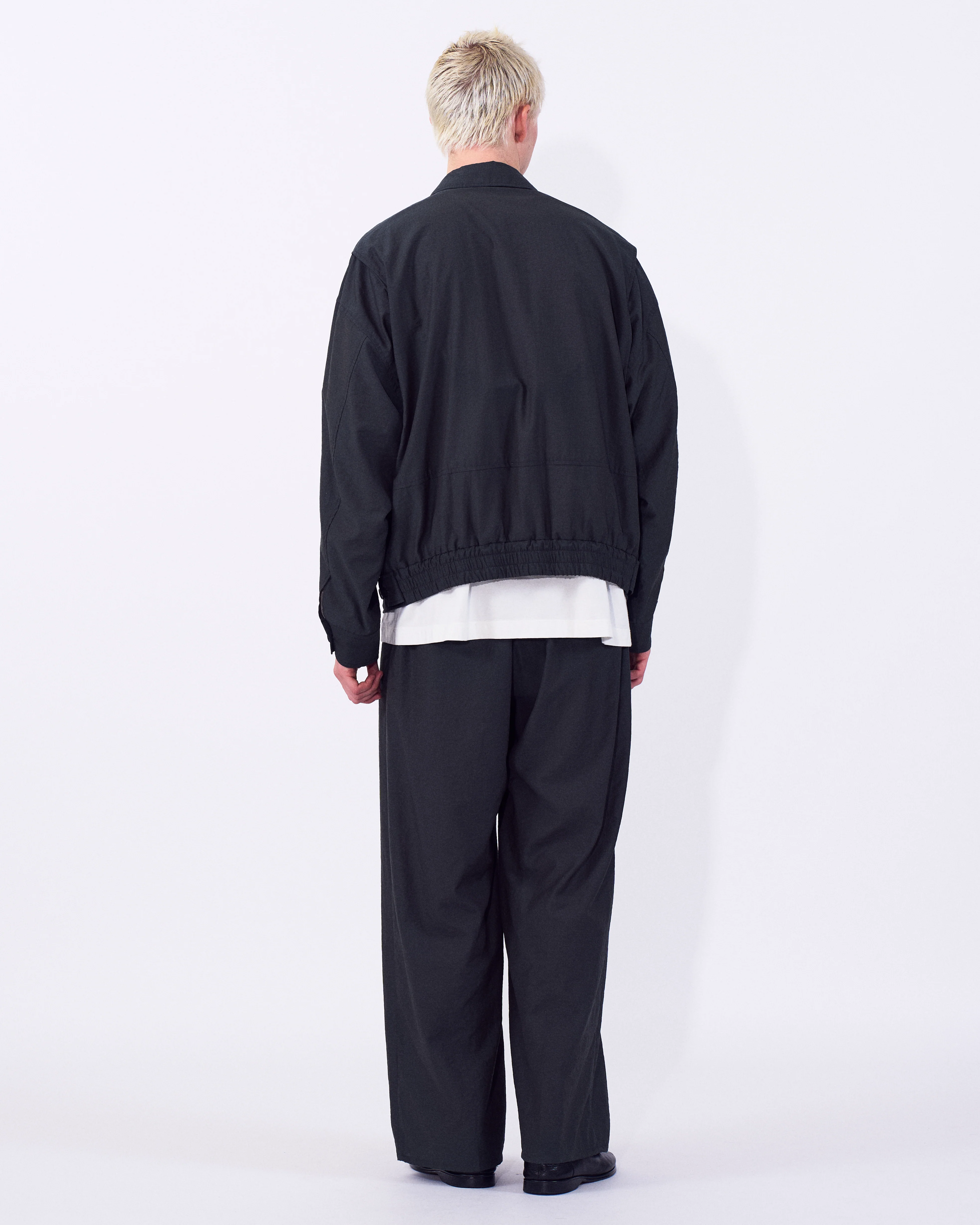 Wool Nylon Front Flat 1Pleated Easy Trousers - Image 4