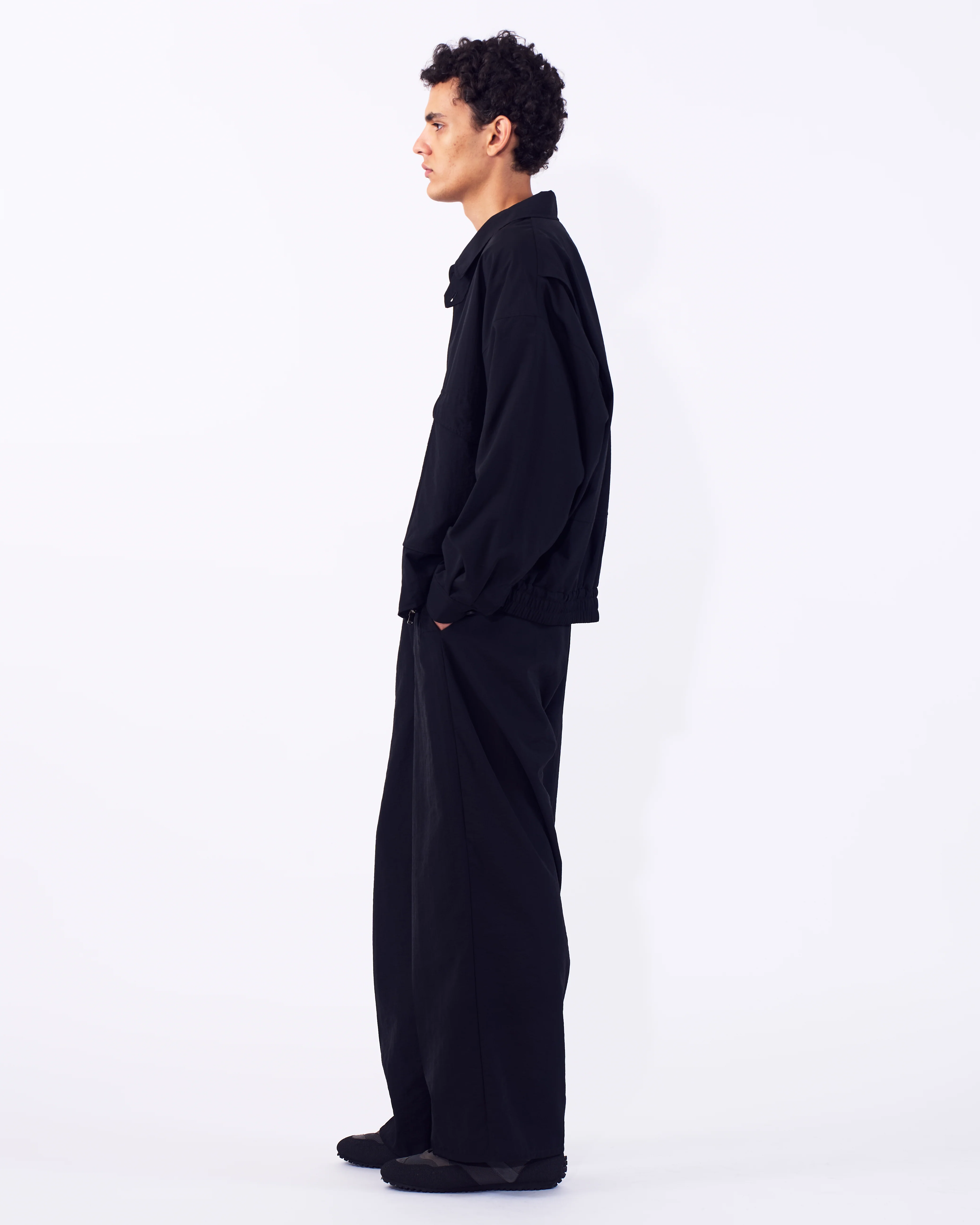 Wool Nylon Front Flat 1Pleated Easy Trousers - Image 7