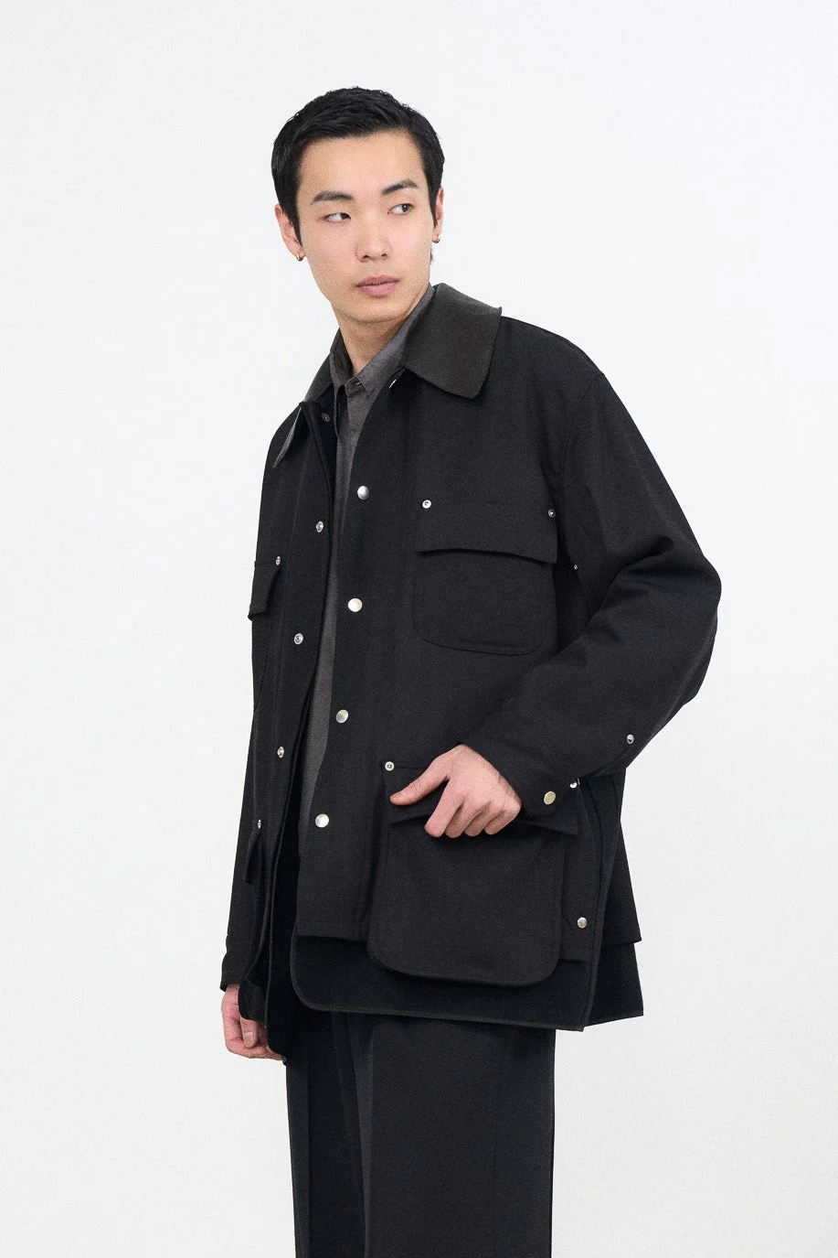 YOKE×Graphpaper Techno Wool Nylon Gabadine Coverall Jacket - Image 12