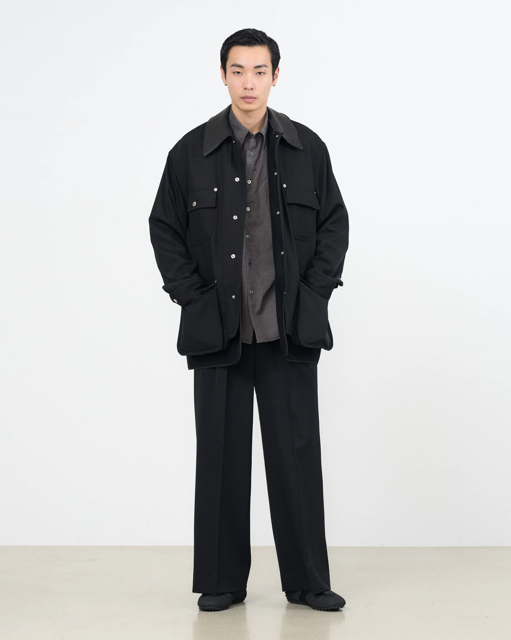 YOKE×Graphpaper Techno Wool Nylon Gabadine Coverall Jacket - Image 13