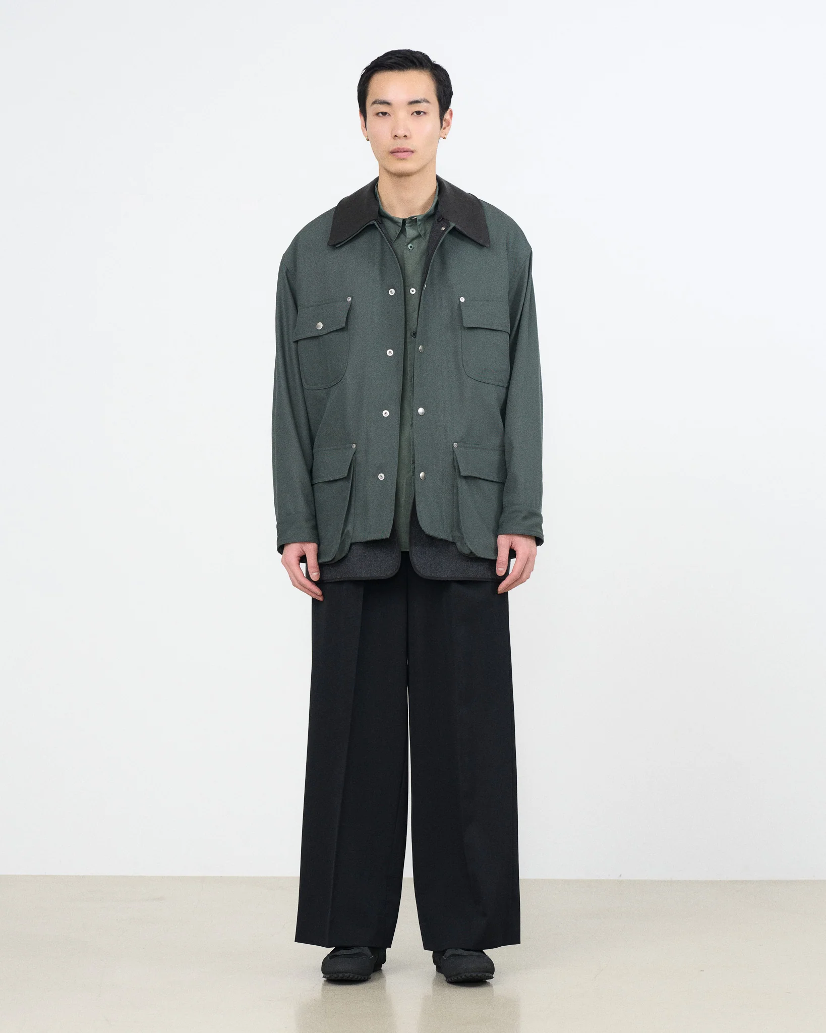 YOKE×Graphpaper Techno Wool Nylon Gabadine Coverall Jacket - Image 3