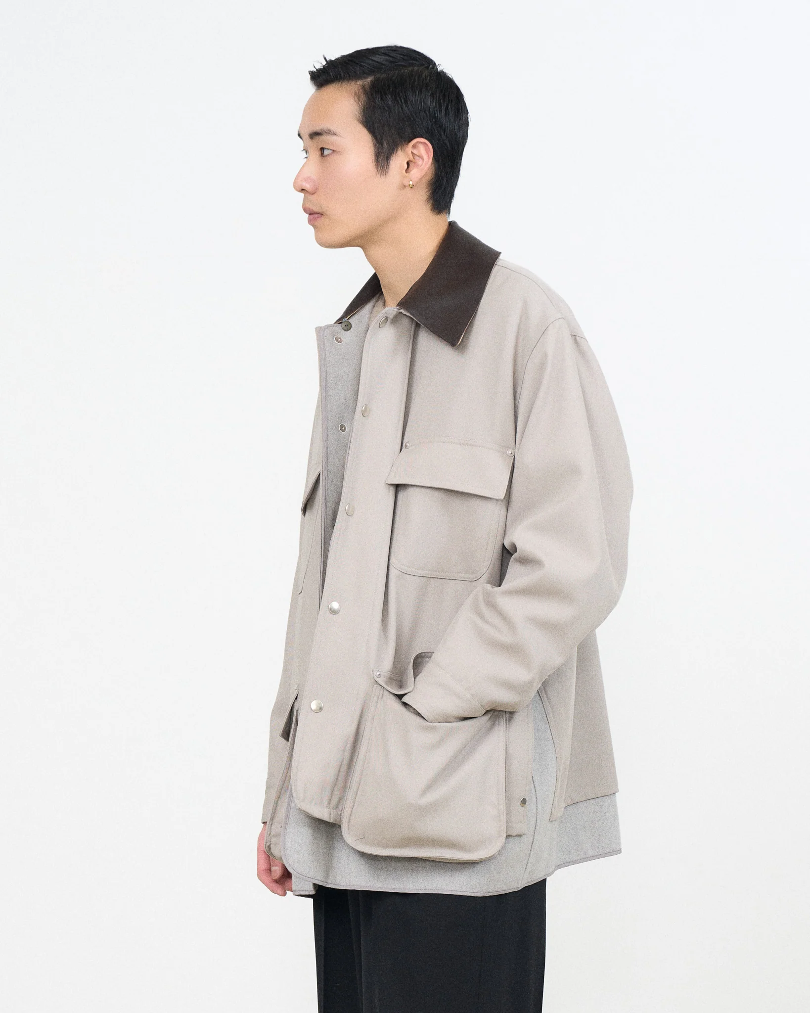 YOKE×Graphpaper Techno Wool Nylon Gabadine Coverall Jacket - Image 7