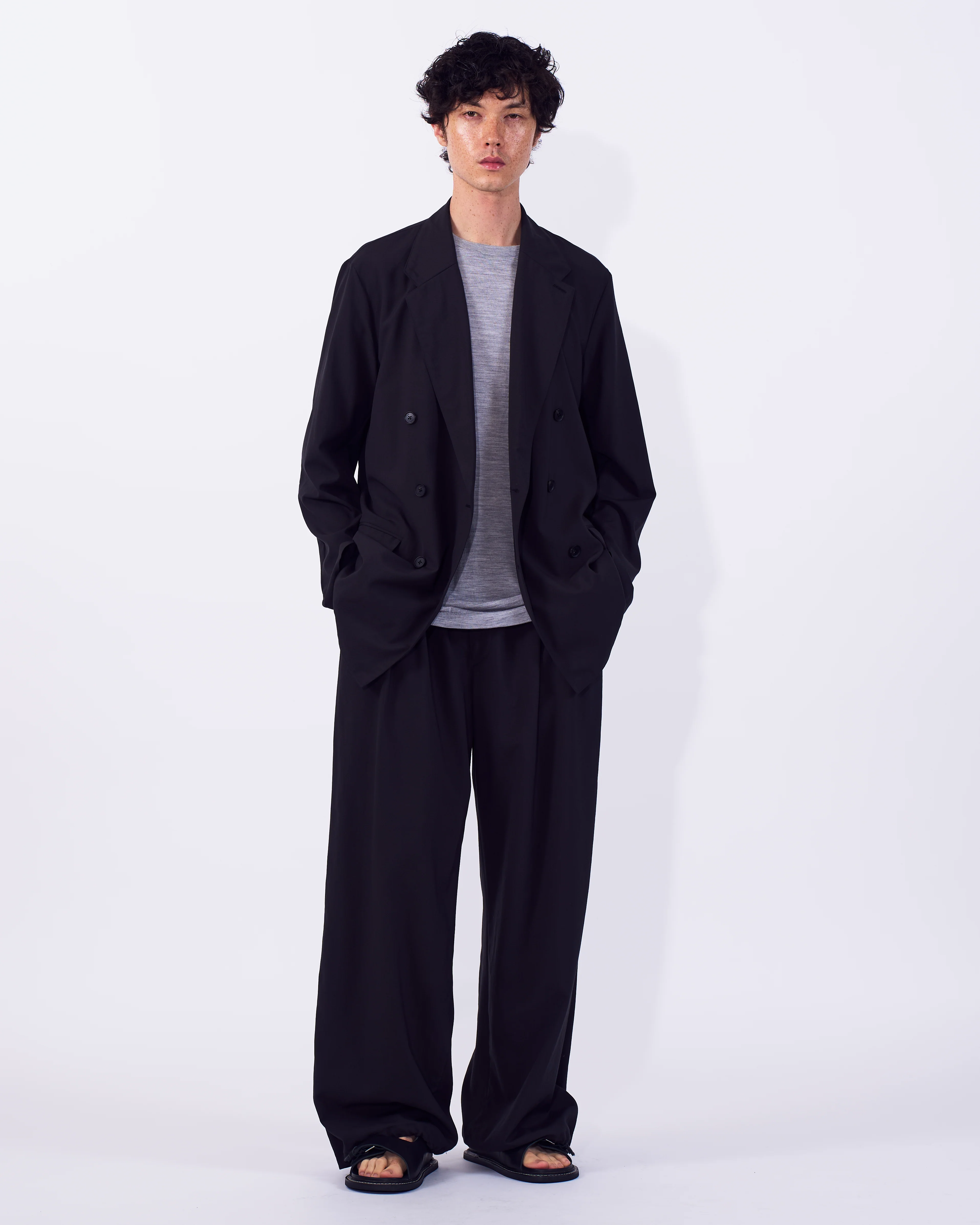 Wool Tropical 2pleated Easy Trousers - Image 11