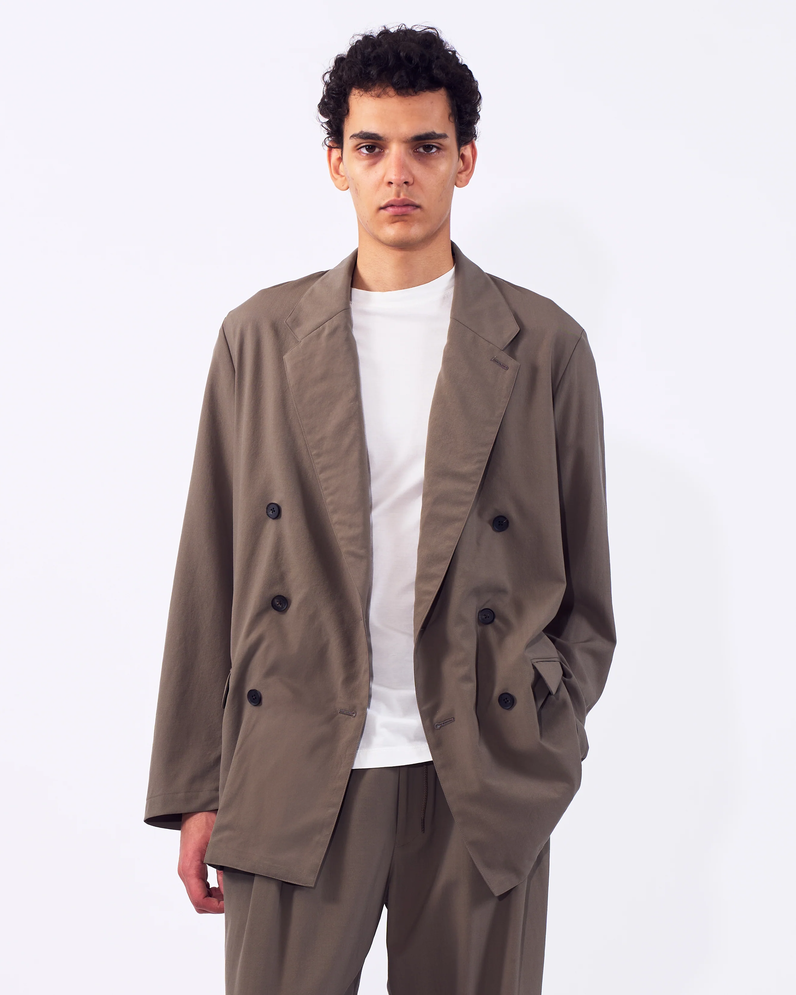 Wool Tropical Double Breasted Jacket - Image 3