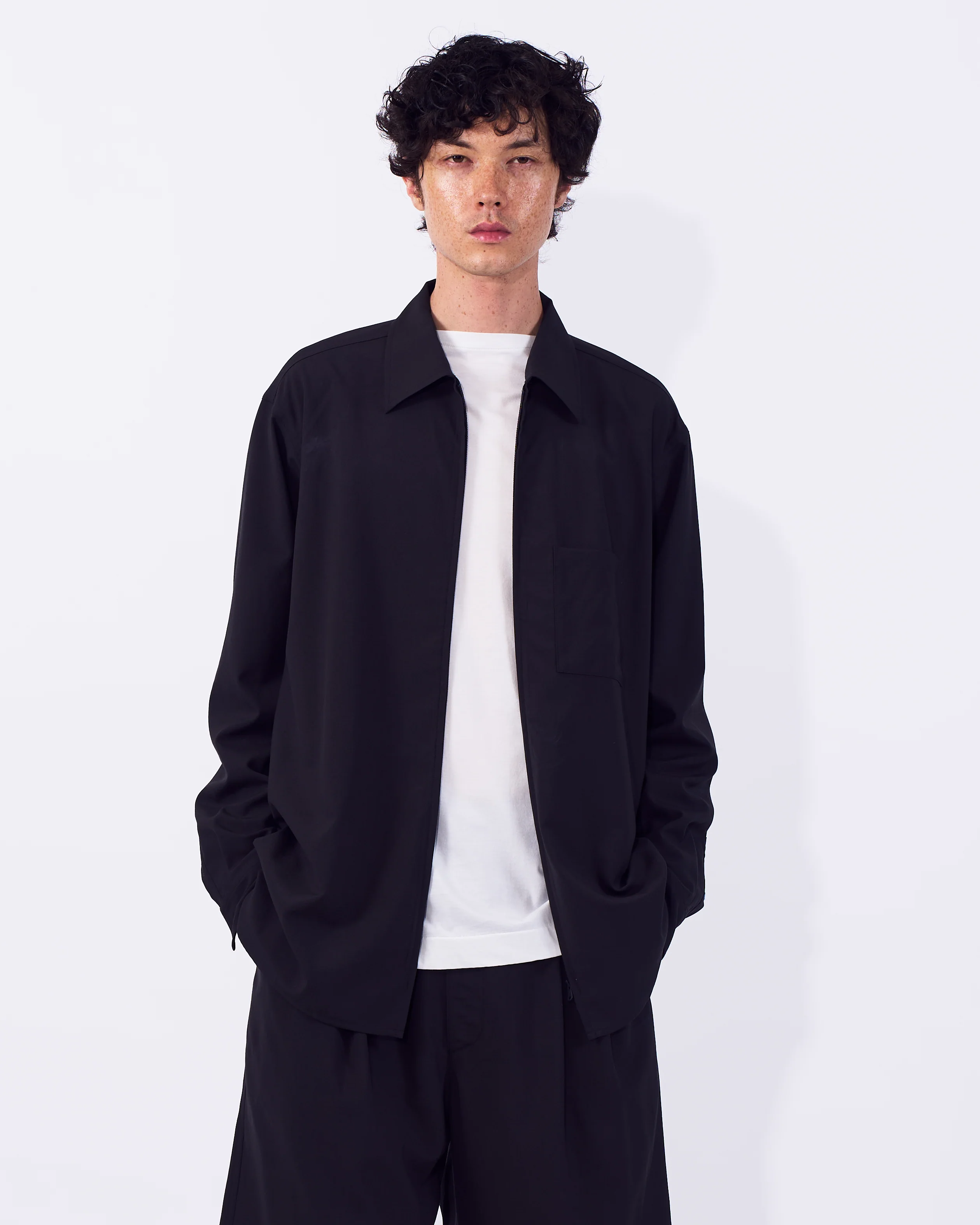 Wool Tropical Zip Shirt - Image 11