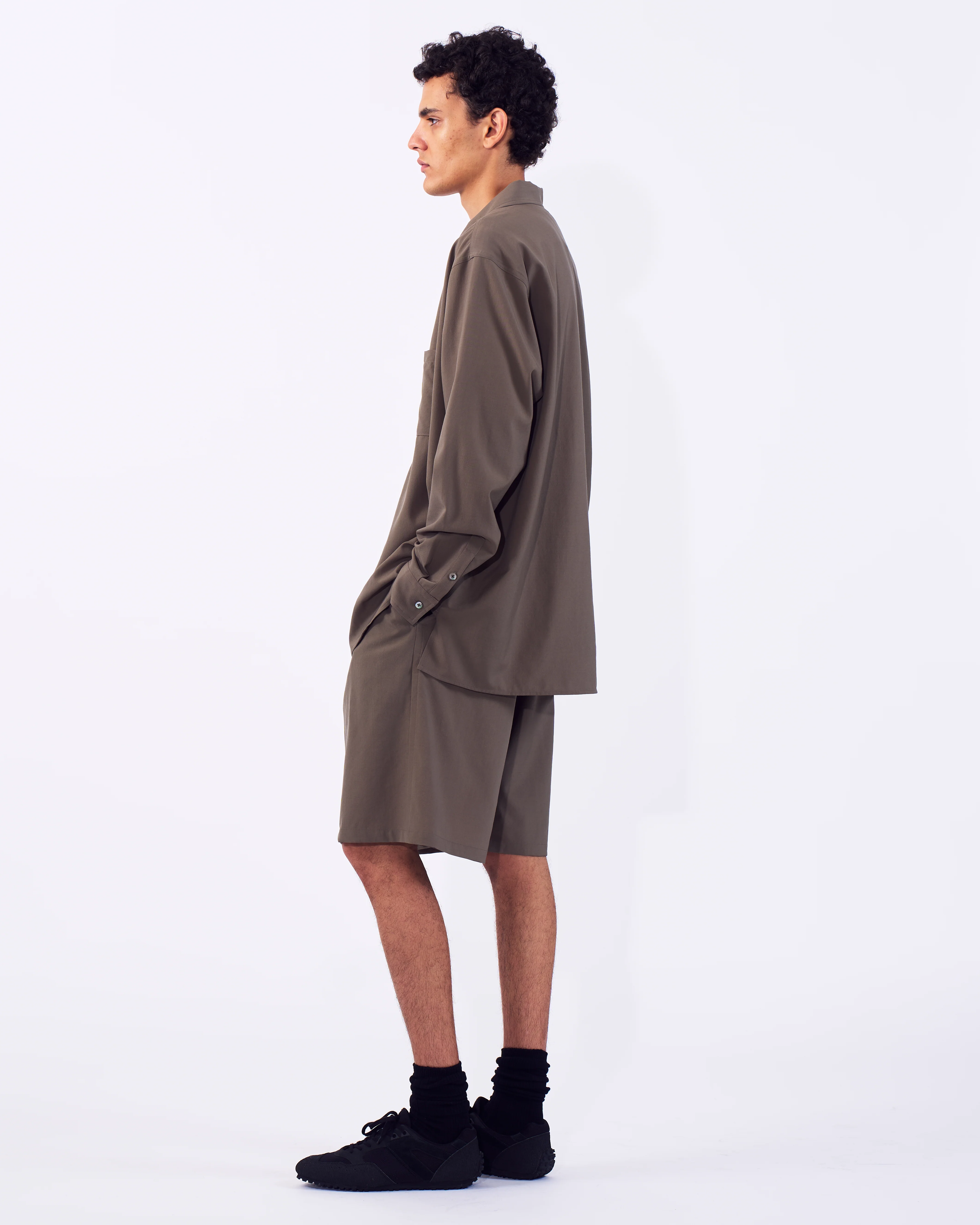 Wool Tropical Zip Shirt - Image 3