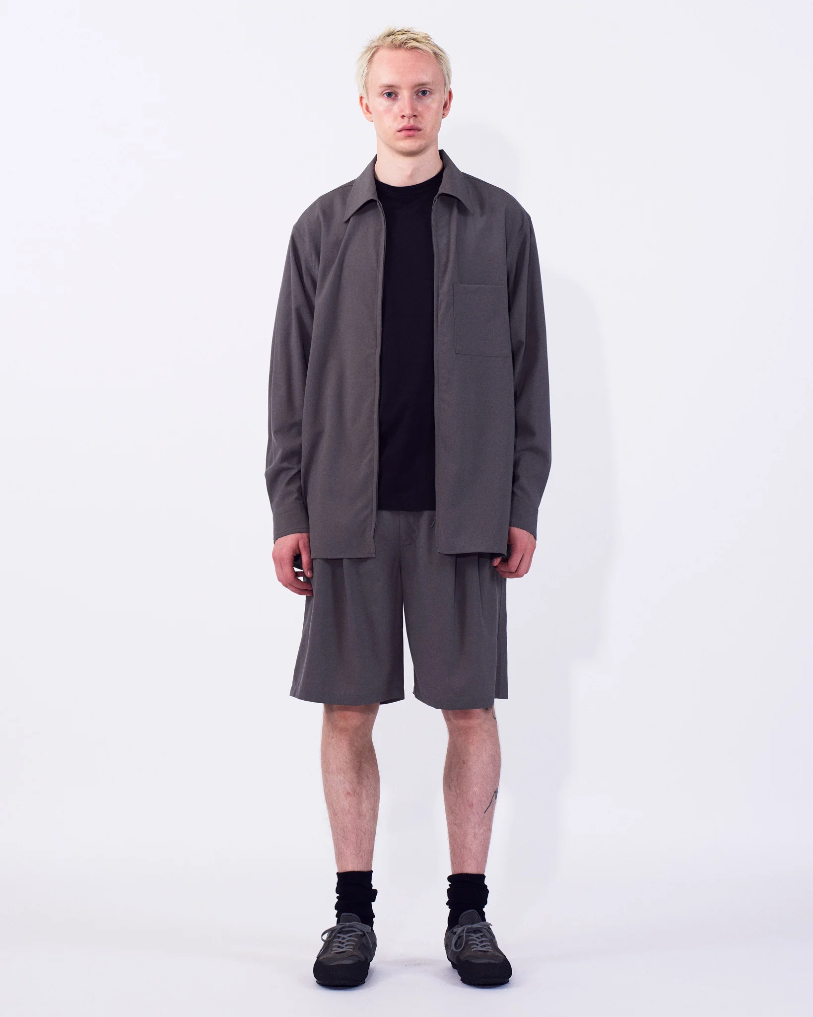 Wool Tropical Zip Shirt - Image 8